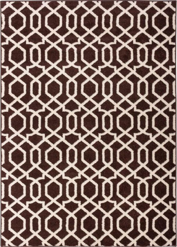 Geo Helix Brown Modern Rug 2038