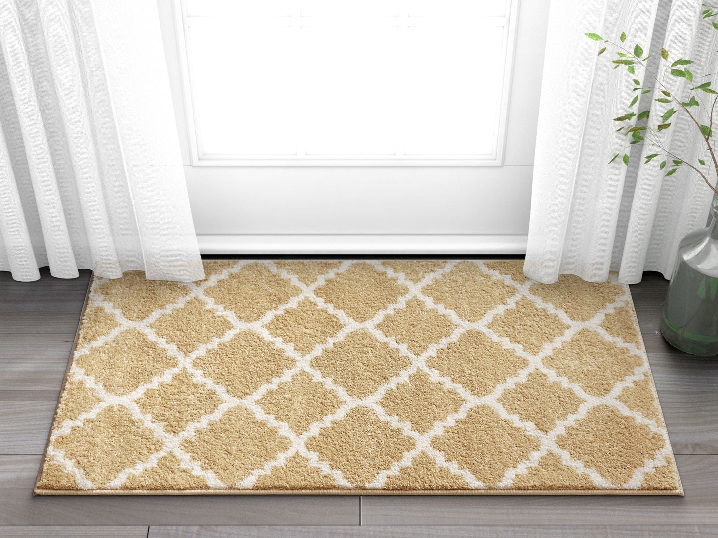 Lulu's Lattice Navy Blue Modern Rug 2101