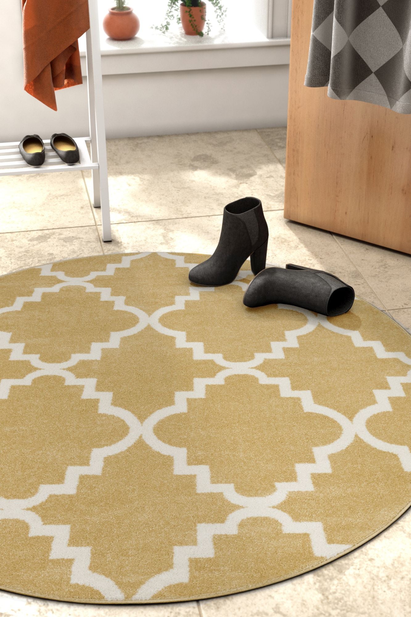 Lulu's Lattice Navy Blue Modern Rug 2101