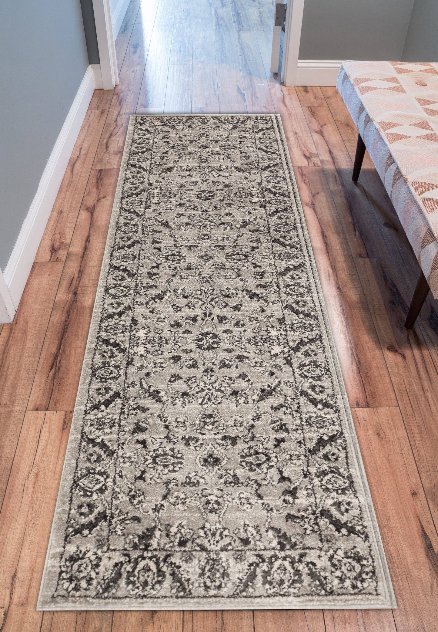 Carleton Grey Traditional Rug 2297