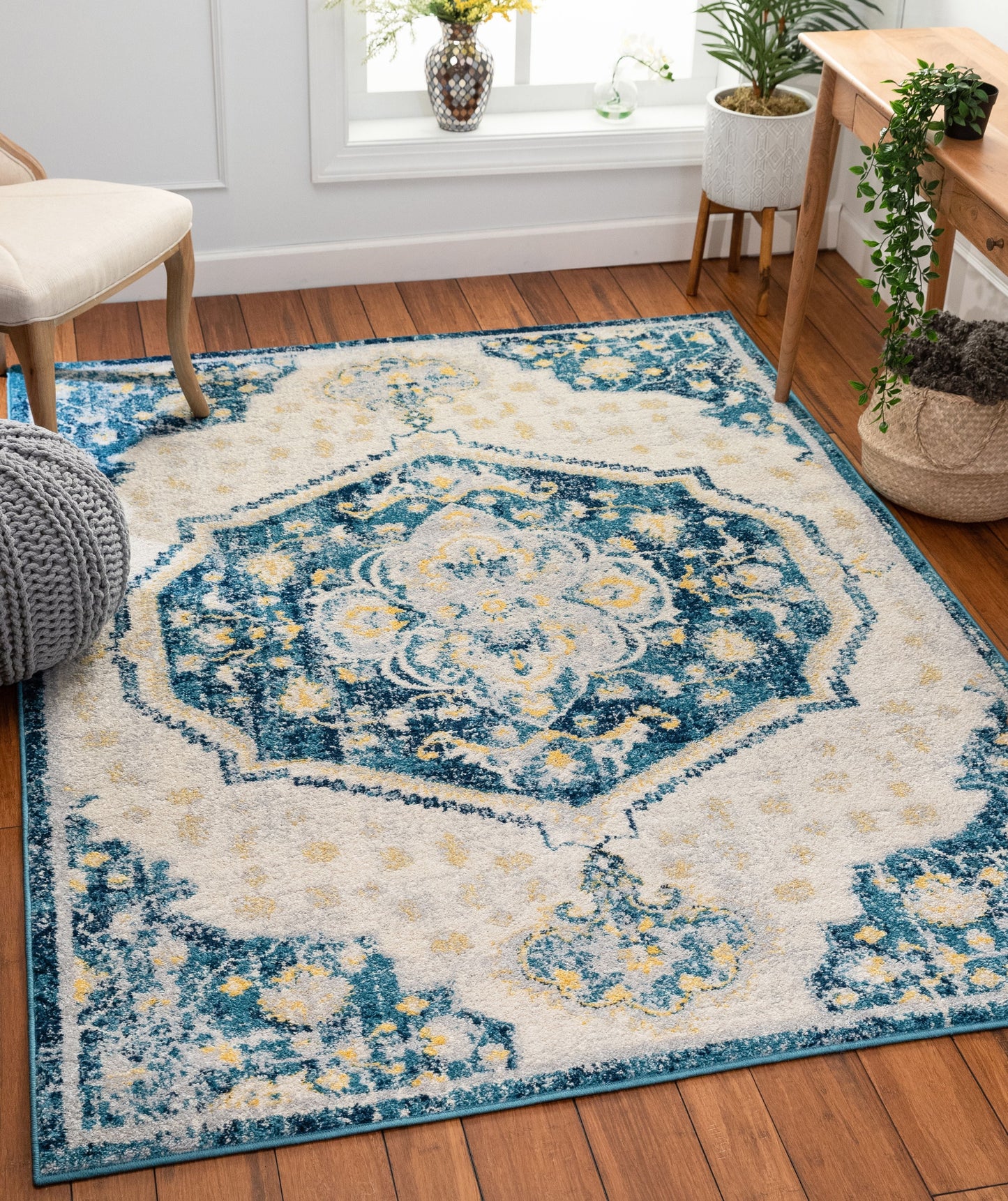 Branna Vintage Bohemian Blue Rug 2756 2756