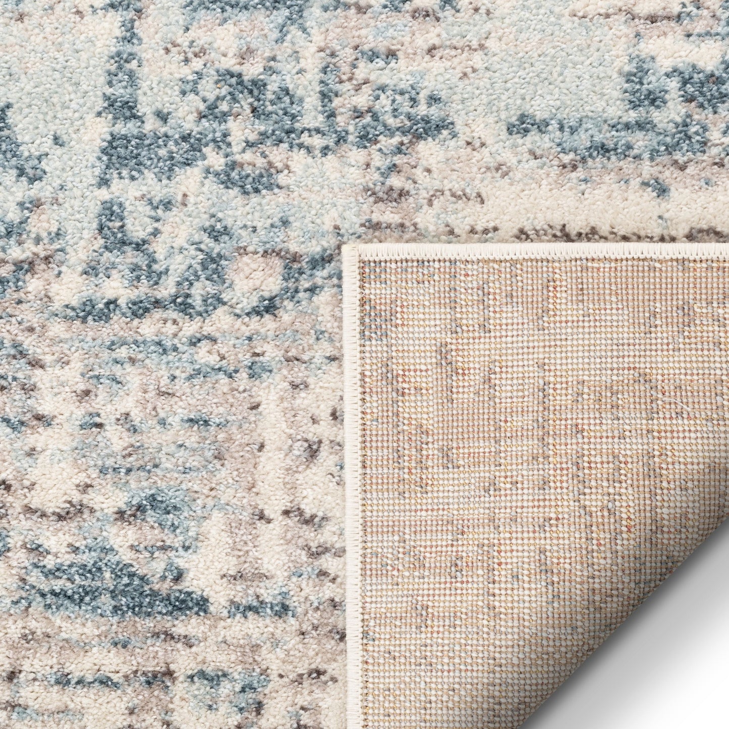 Tate Abstract Vintage Distressed Blue Rug 2834