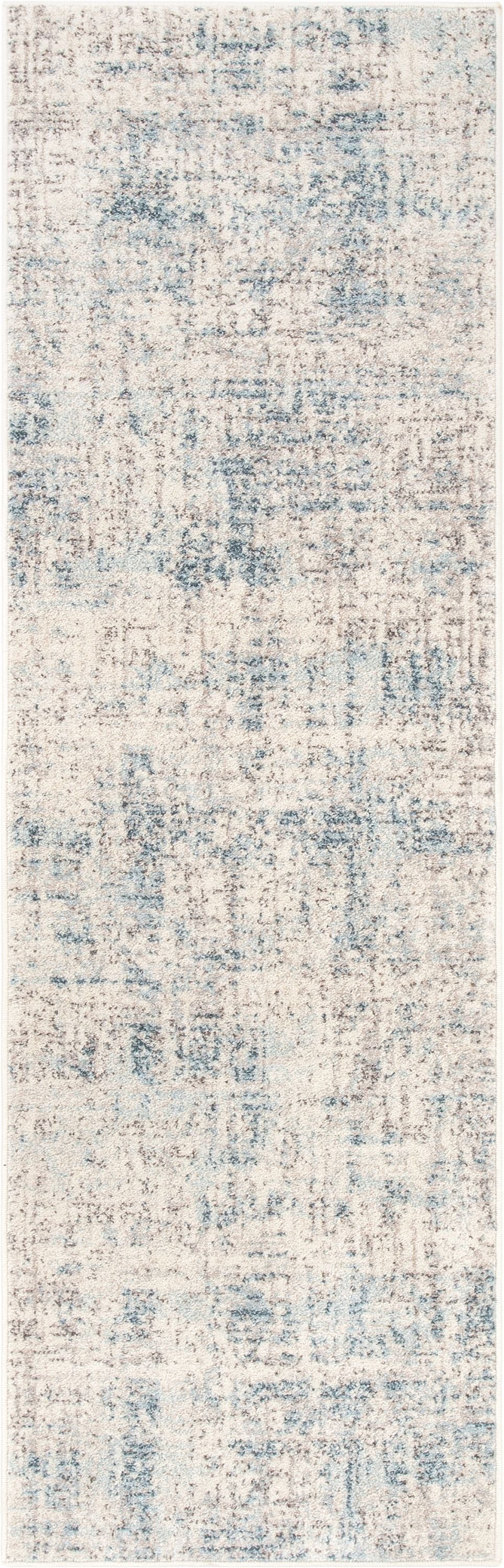 Tate Abstract Vintage Distressed Blue Rug 2834