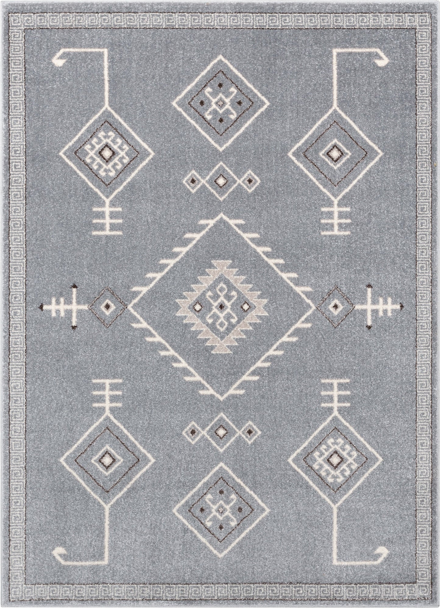 Azra Tribal Medallion Grey Rug 2887