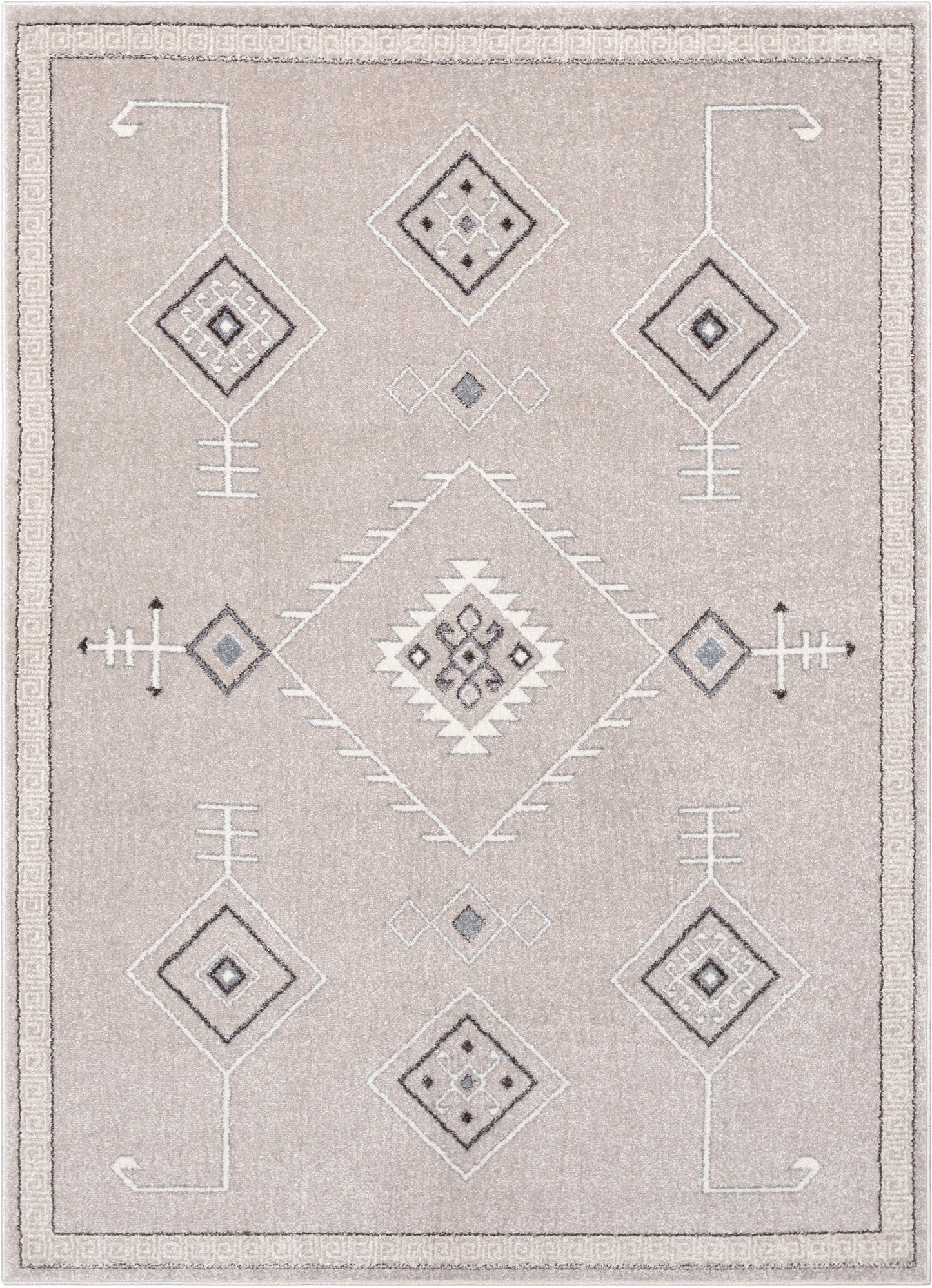 Azra Tribal Medallion Beige Rug 2888