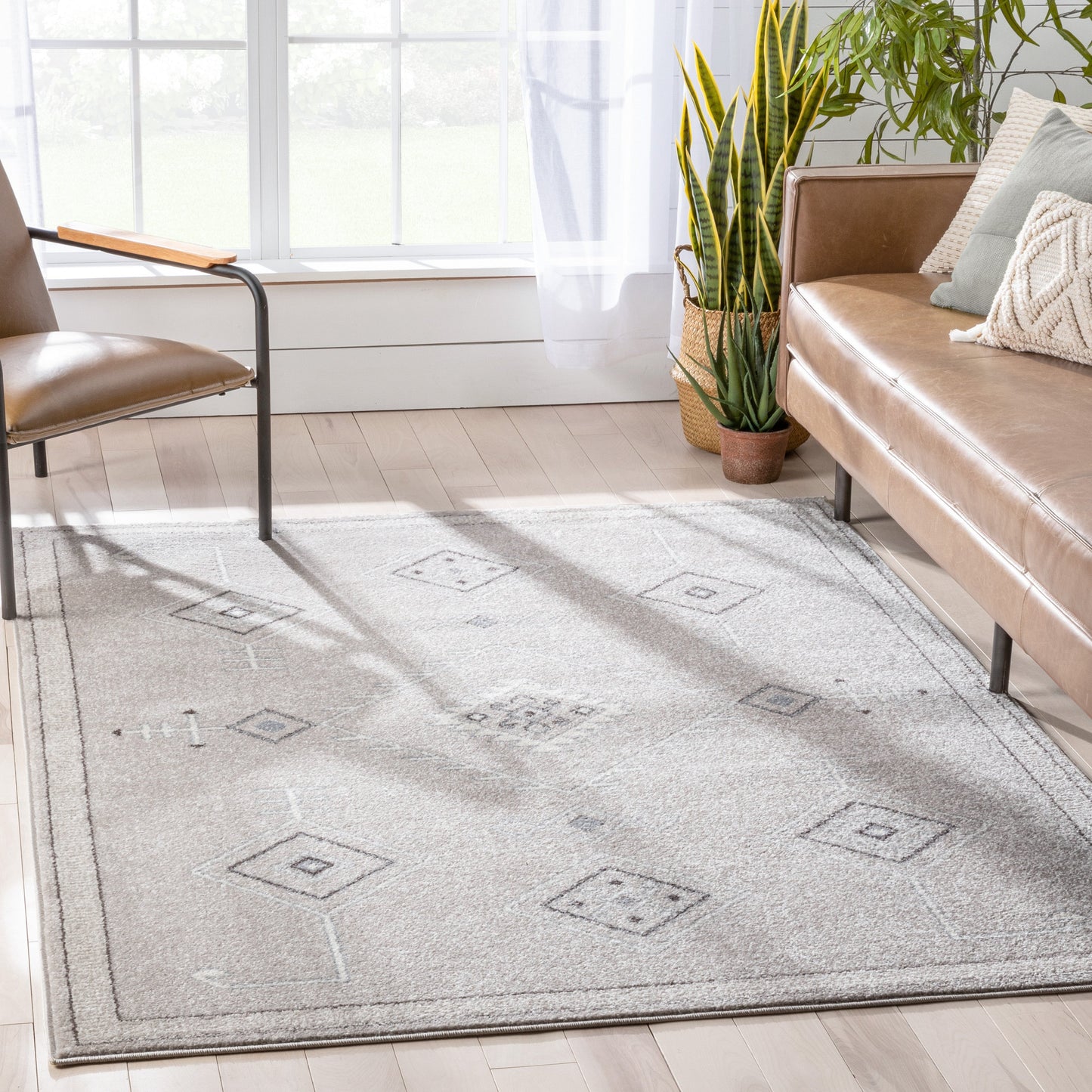 Azra Tribal Medallion Beige Rug 2888