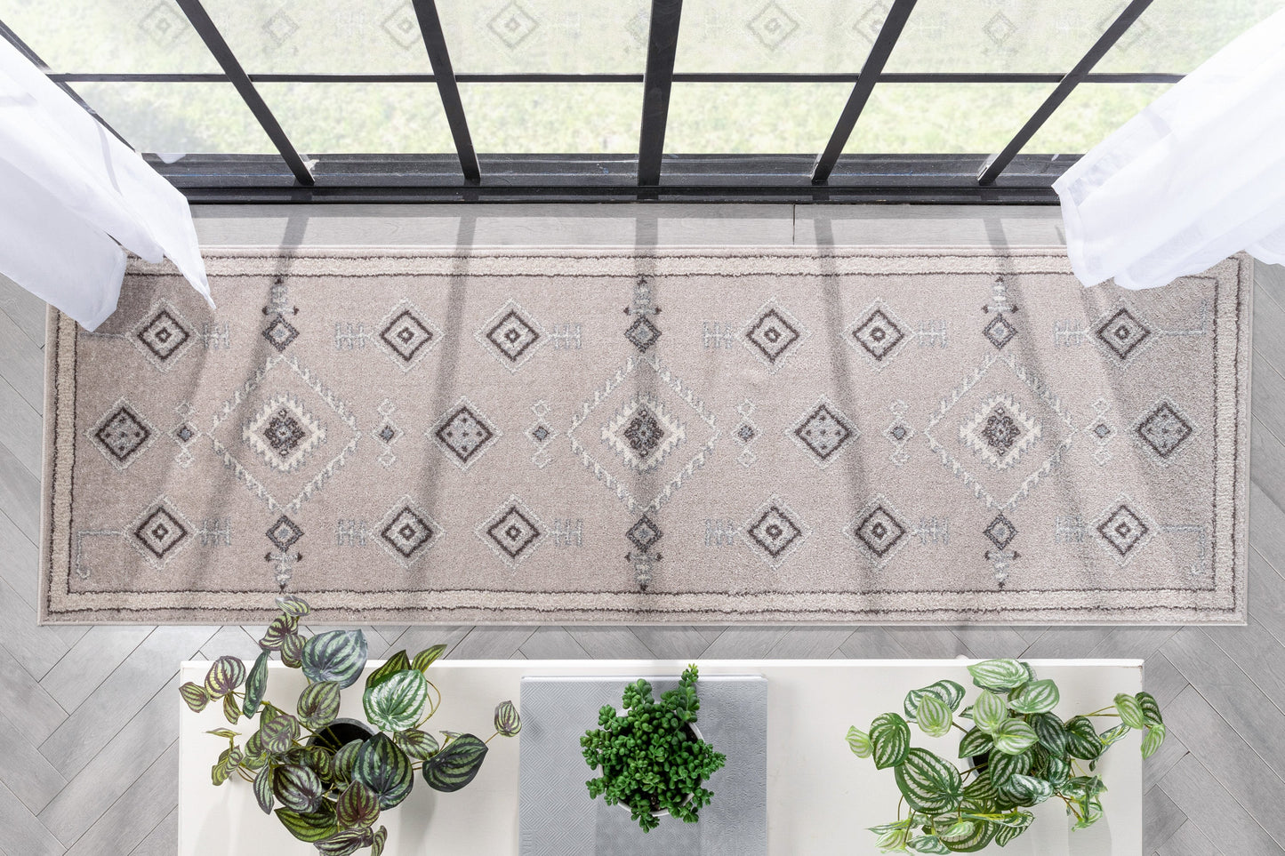 Azra Tribal Medallion Beige Rug 2888