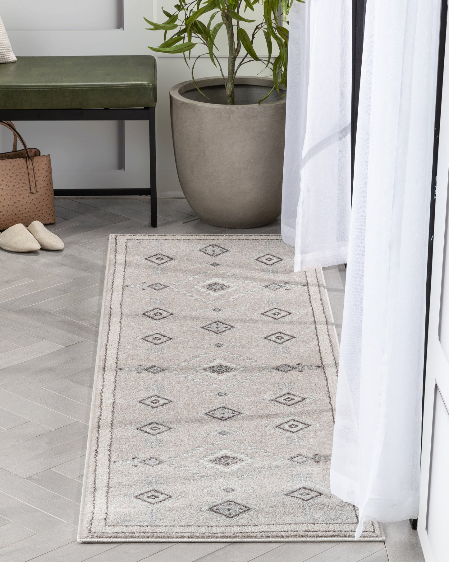 Azra Tribal Medallion Beige Rug 2888