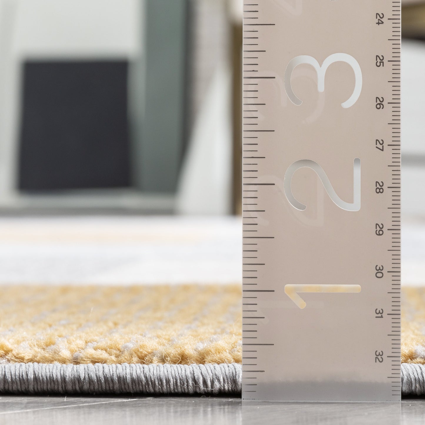 Wilma Modern Geometric Yellow Grey Rug 2901