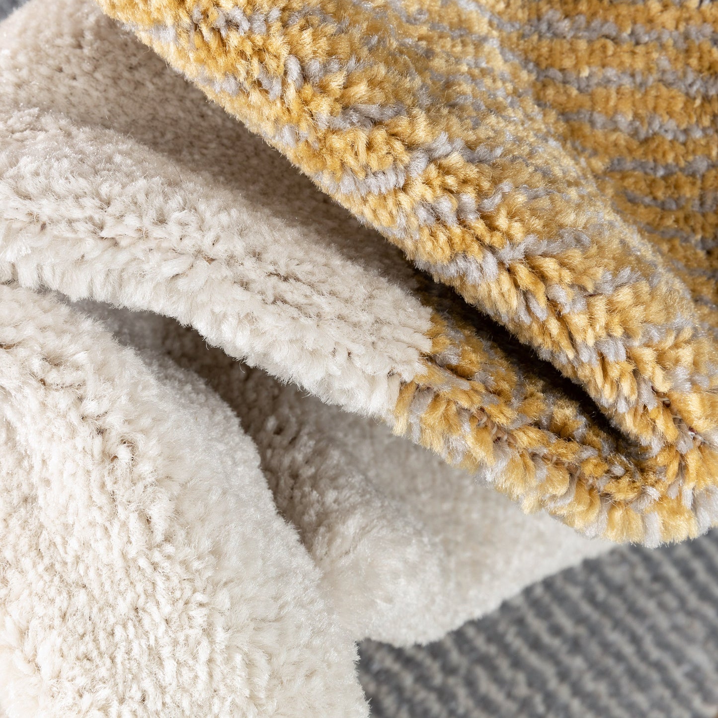 Wilma Modern Geometric Yellow Grey Rug 2901