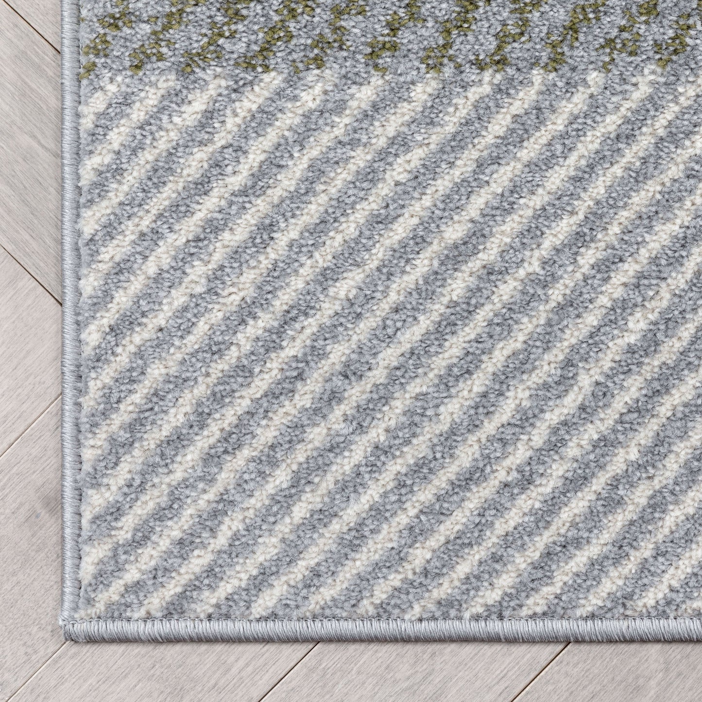 Wilma Modern Geometric Squares Green Grey Rug 2905