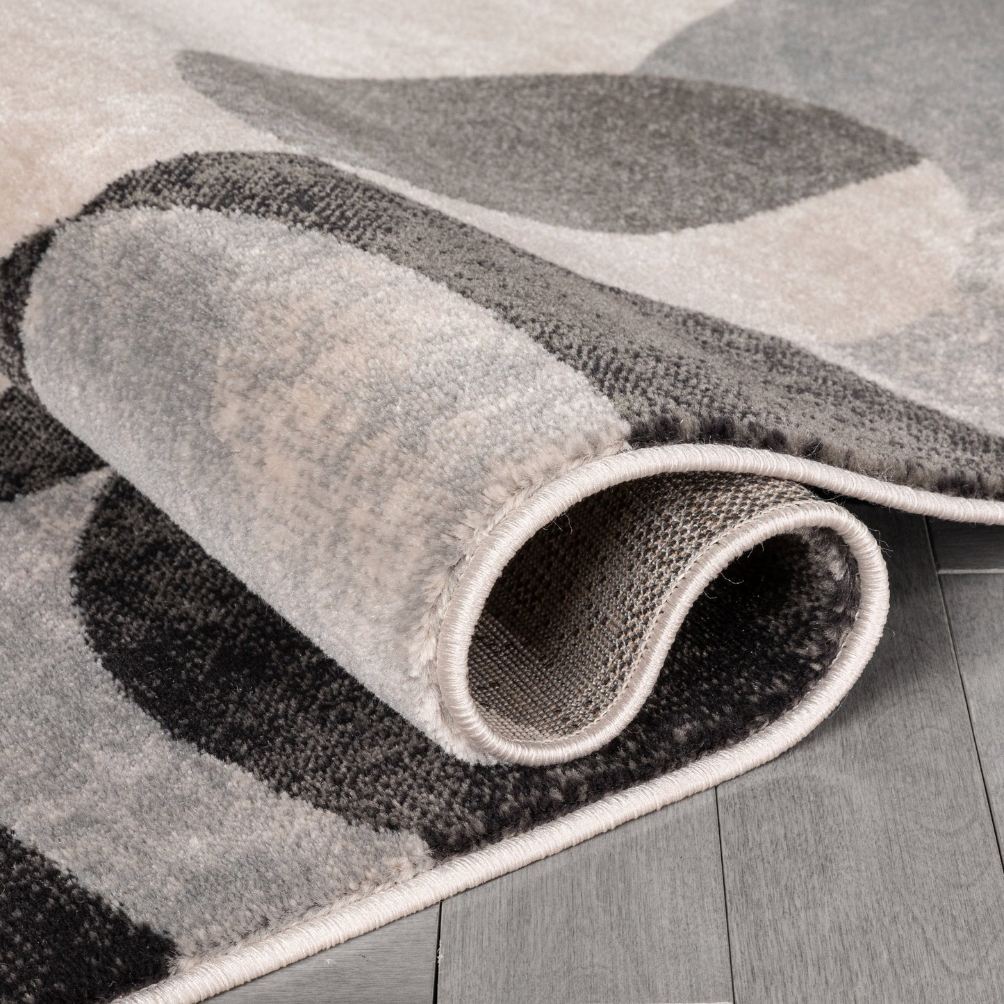 Avi Modern Geometric Grey Green Rug 54515