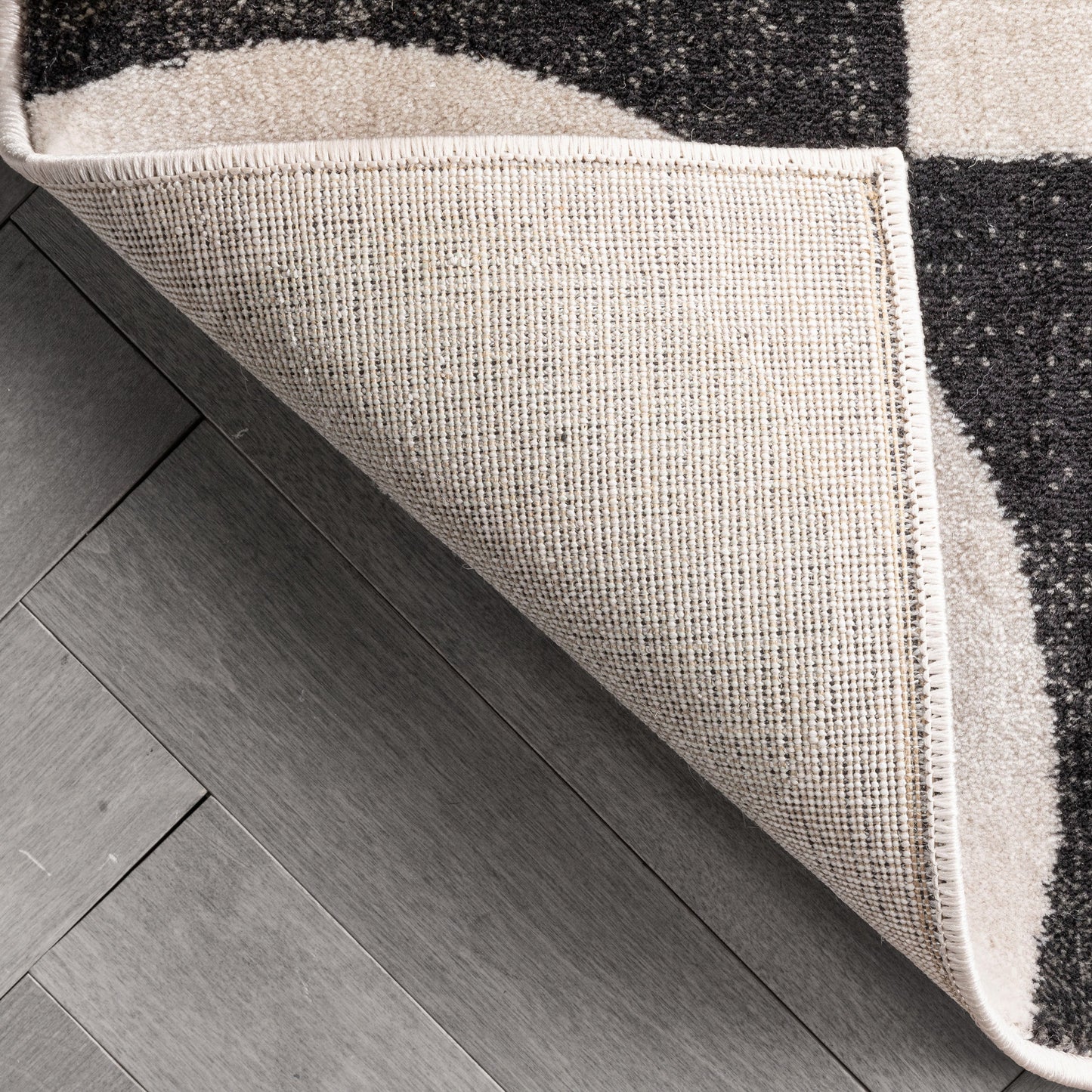 Avi Modern Geometric Grey Green Rug 54515