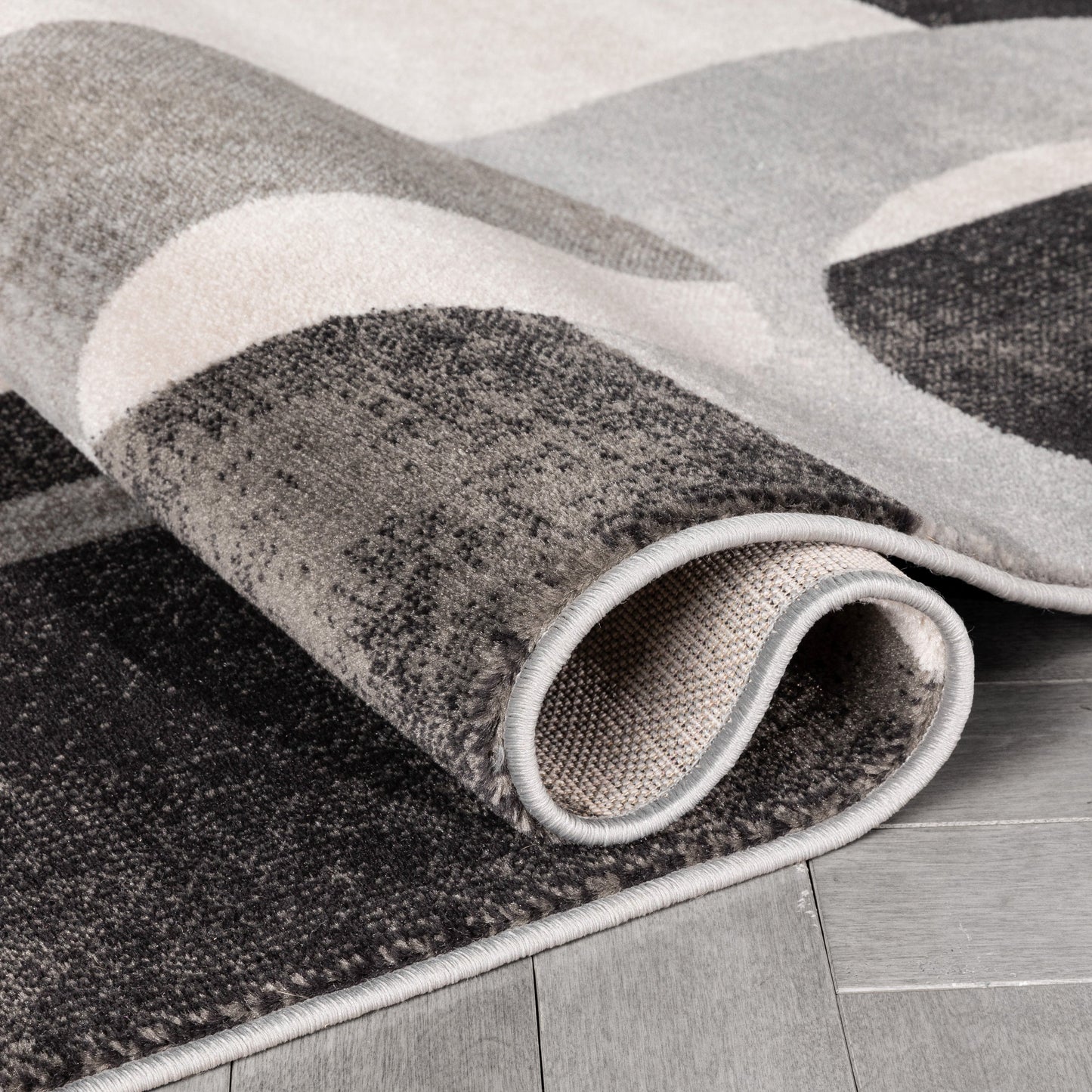 Avi Modern Geometric Grey Blush Rug 54519