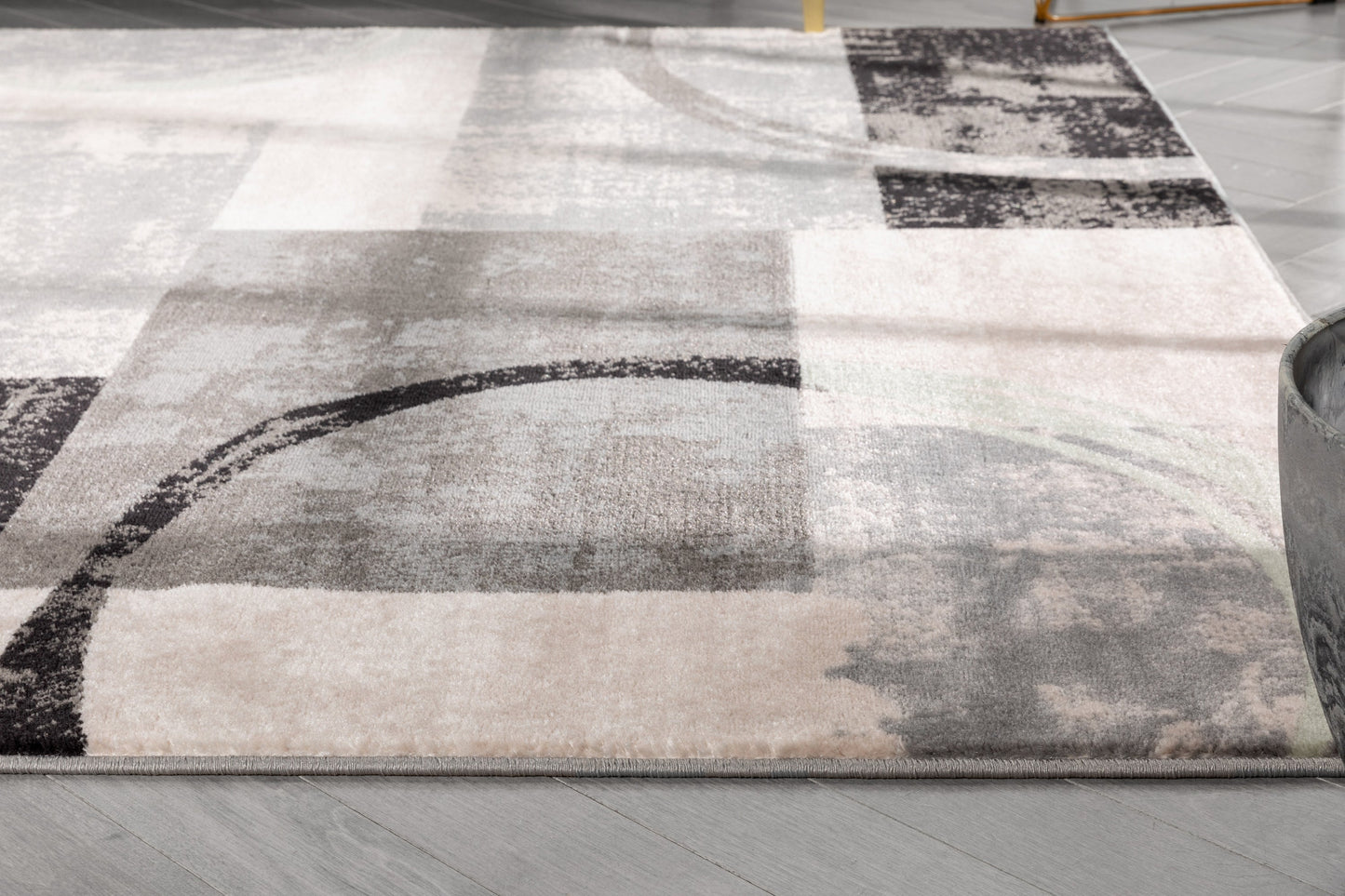 Shai Modern Geometric Grey Green Rug 54525