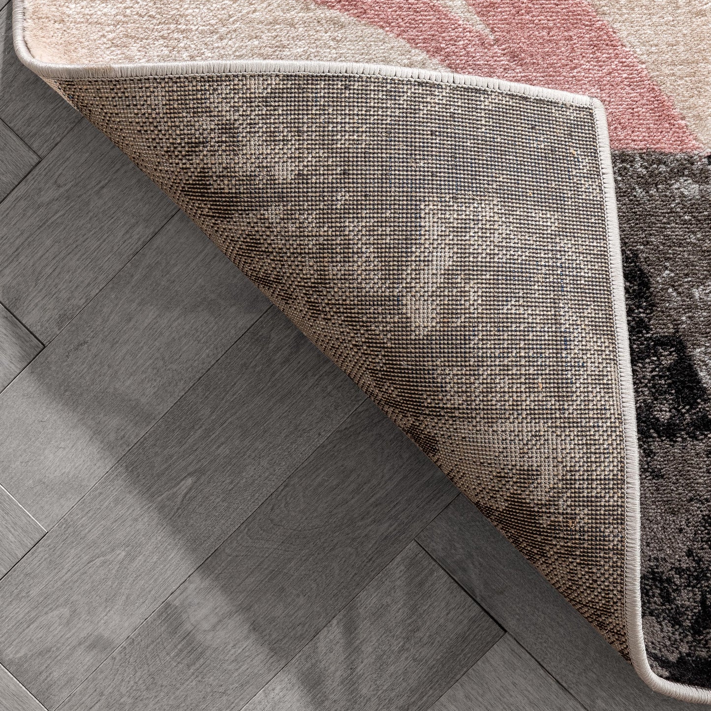 Shai Modern Geometric Grey Blush Rug 54529