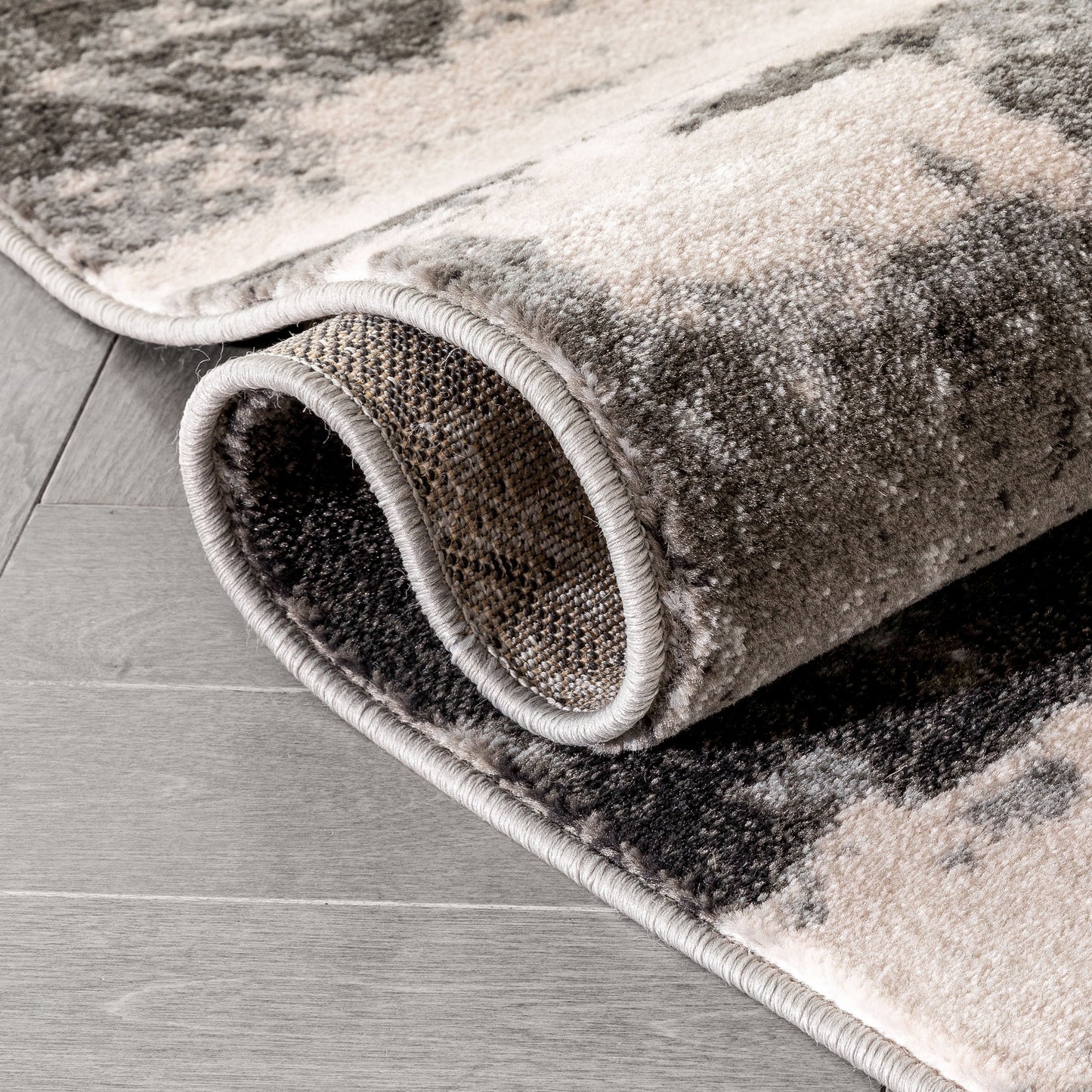 Kalia Modern Abstract Grey Black Rug 54557
