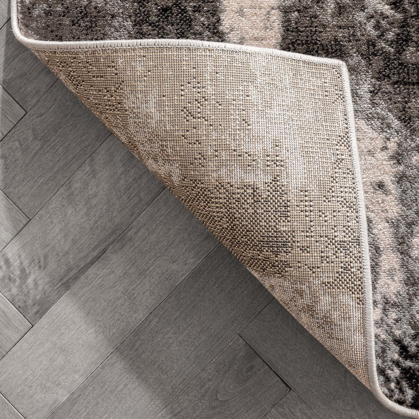 Kalia Modern Abstract Grey Black Rug 54557