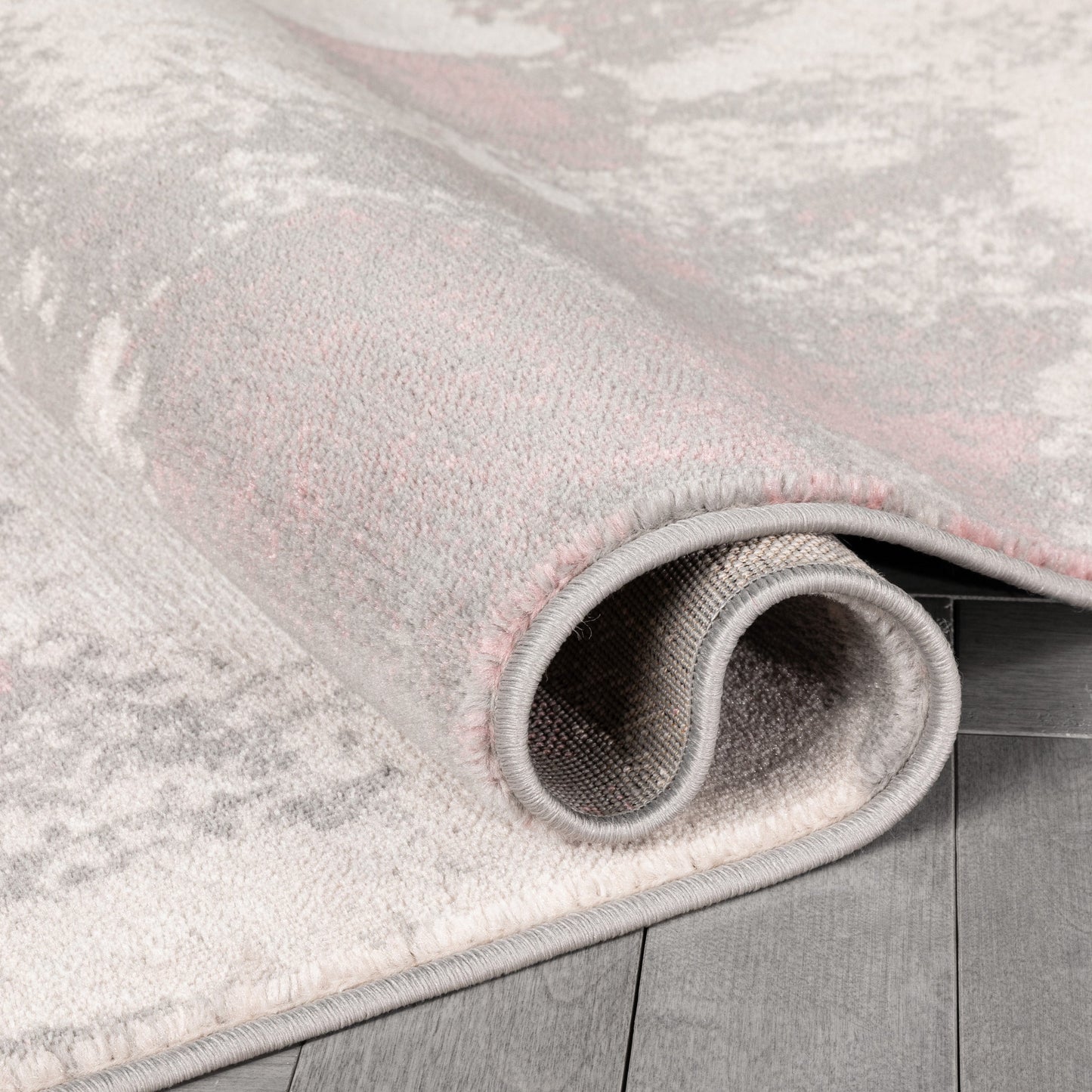 Kalia Modern Abstract Grey Blush Rug 54559