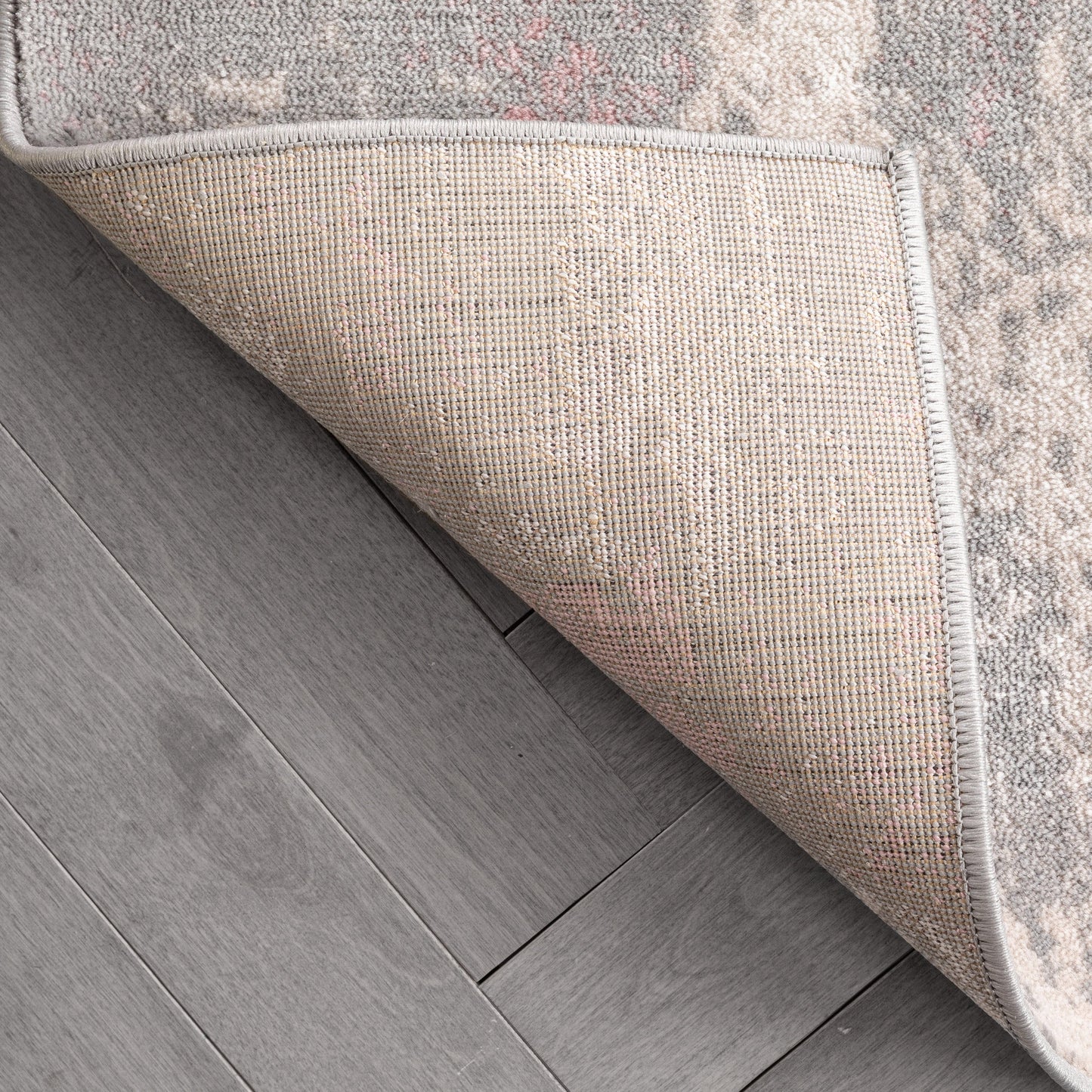 Kalia Modern Abstract Grey Blush Rug 54559