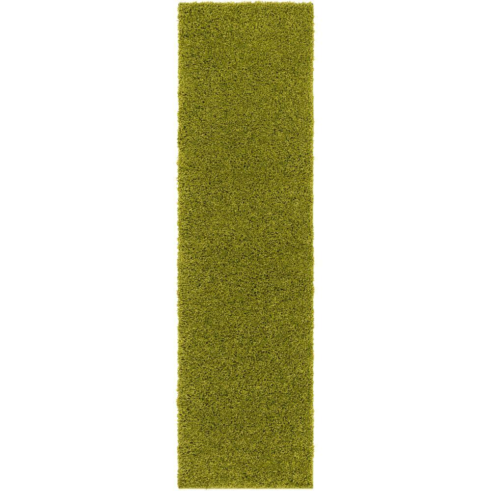 Plain Green Solid Rug 7045