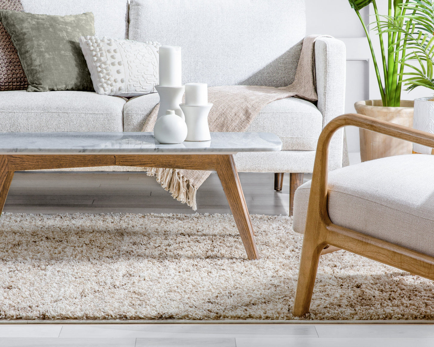 Moroccan Lattice Vanilla Contemporary Rug 7062