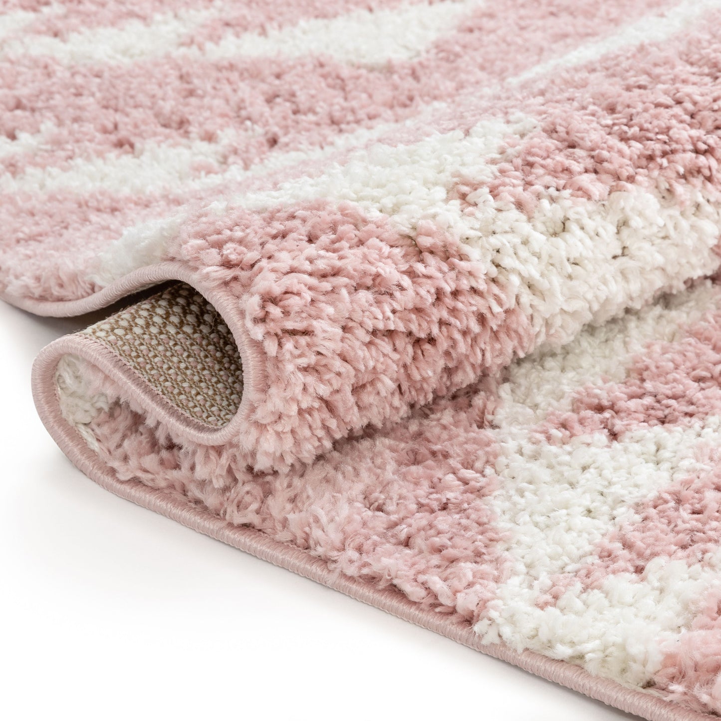 Edona Moroccan Tribal Pink Shag Rug 7730