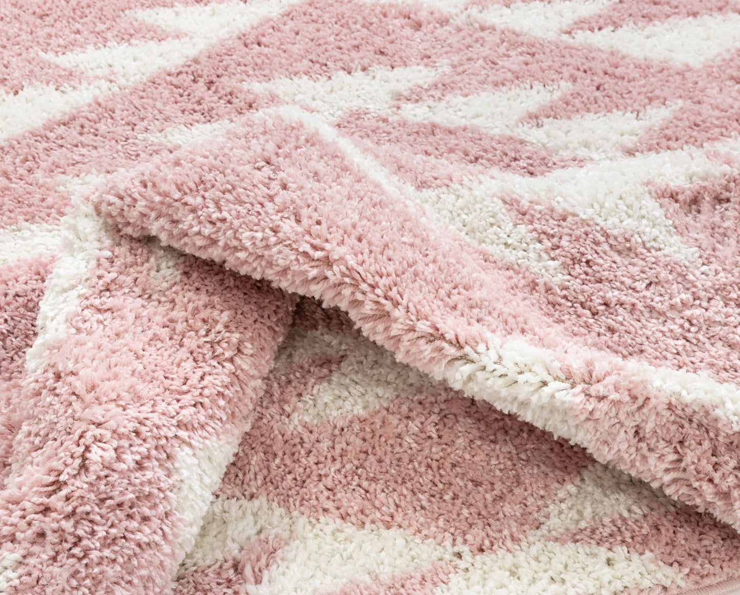 Edona Moroccan Tribal Pink Shag Rug 7730