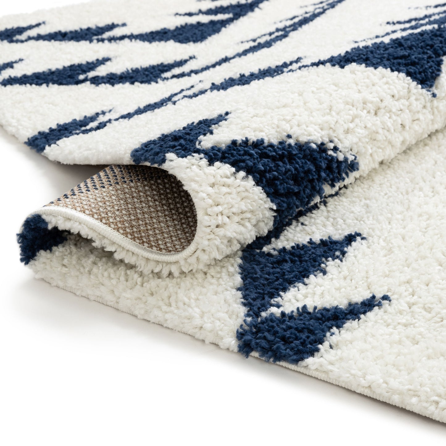 Edona Moroccan Tribal White Shag Rug 7732