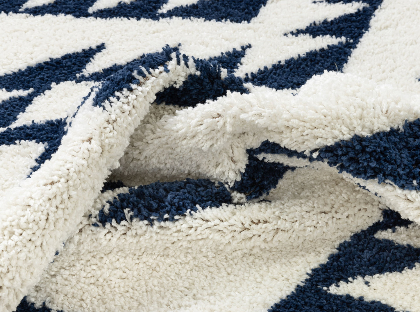 Edona Moroccan Tribal White Shag Rug 7732