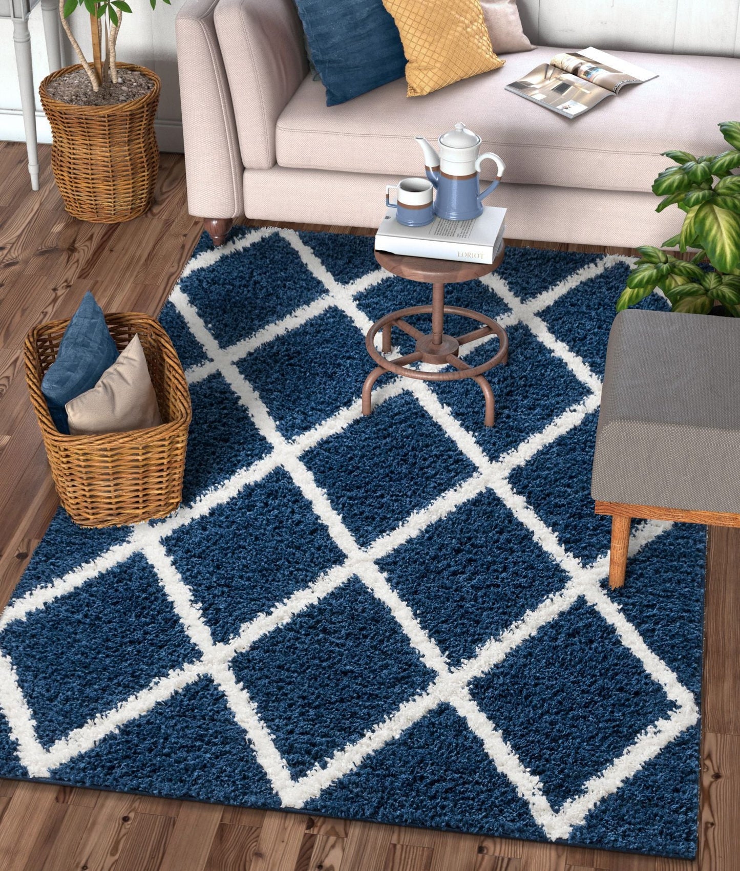Cole Blue Modern Rug 7884