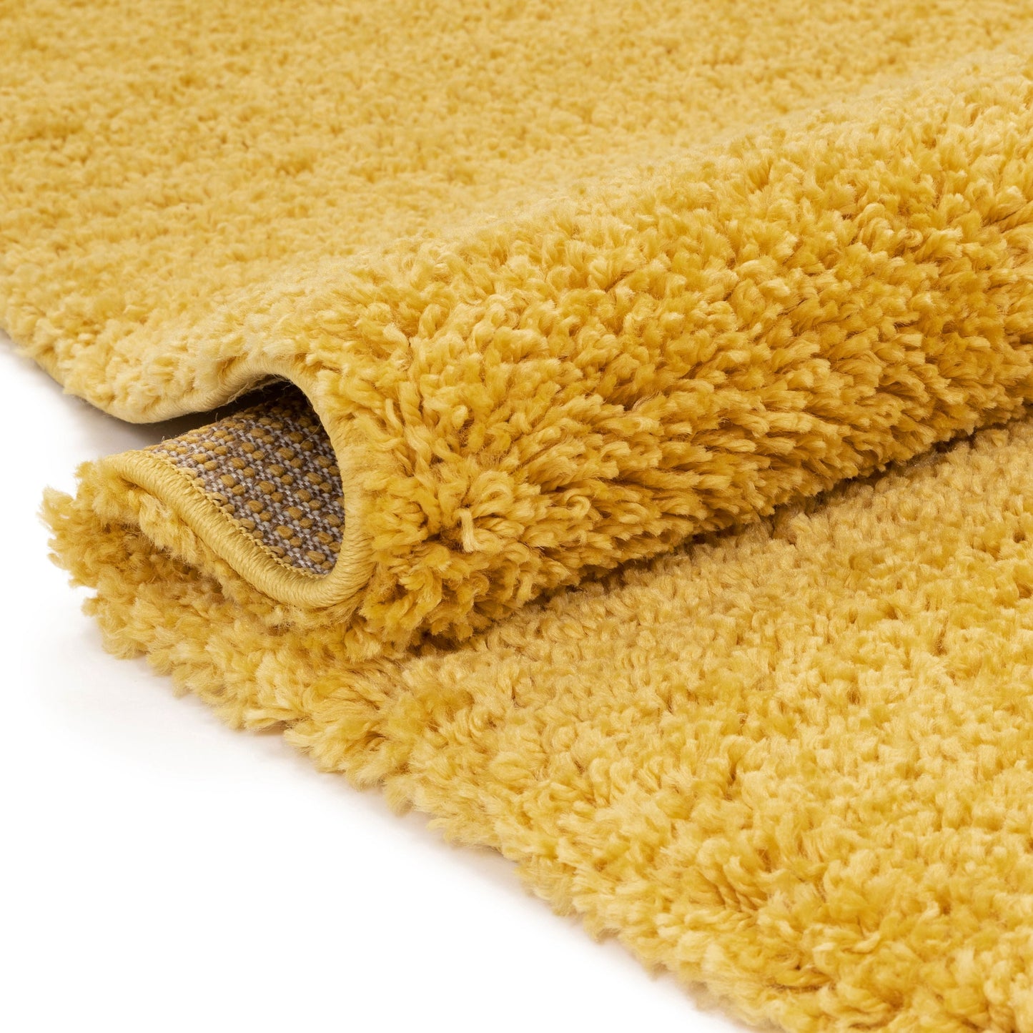 Piper Solid Modern Yellow Shag Rug 7911