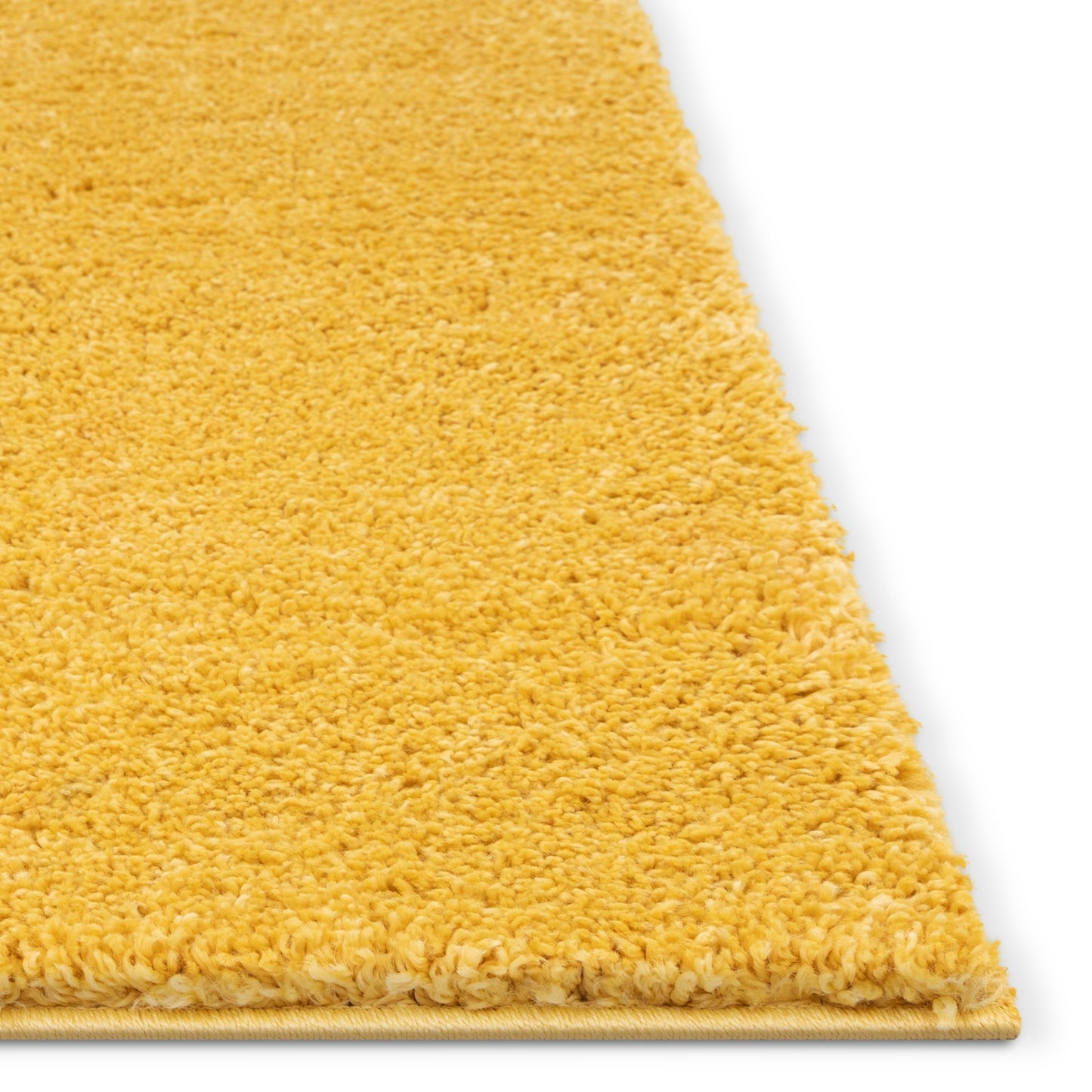 Piper Solid Modern Yellow Shag Rug 7911