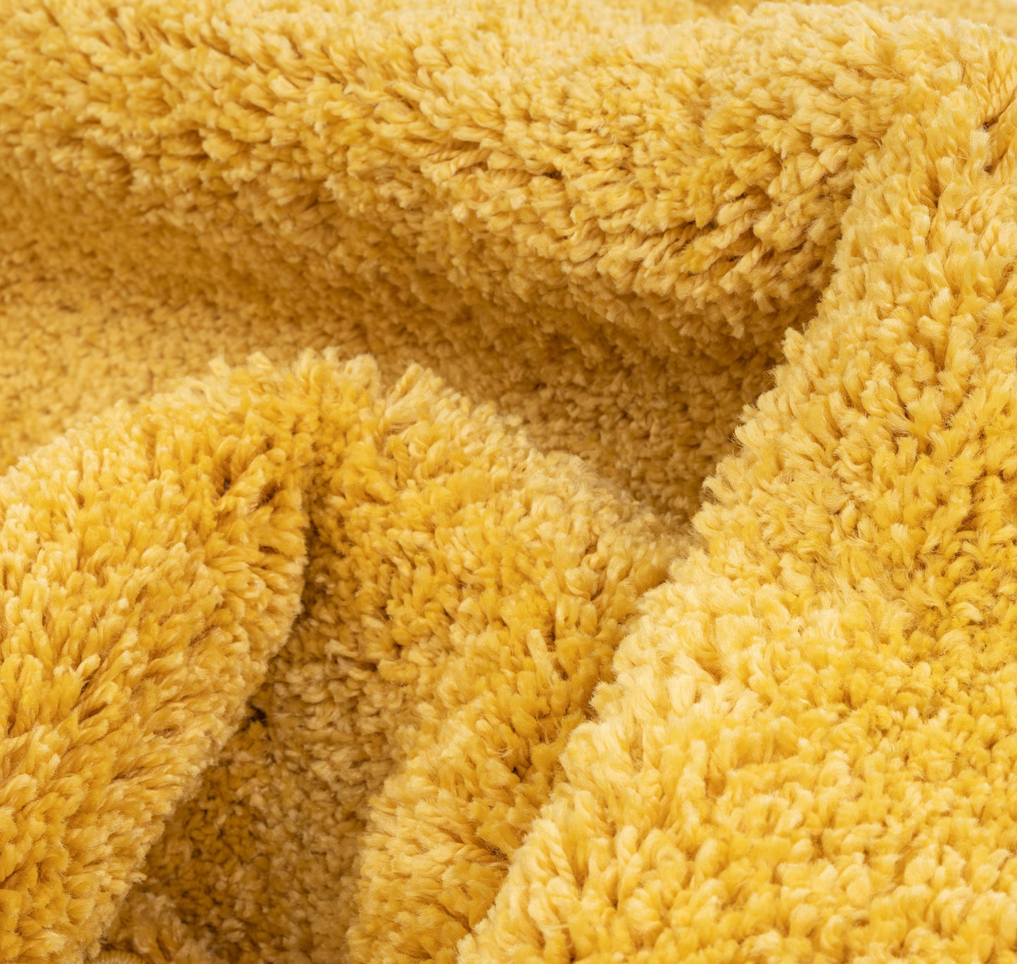 Piper Solid Modern Yellow Shag Rug 7911