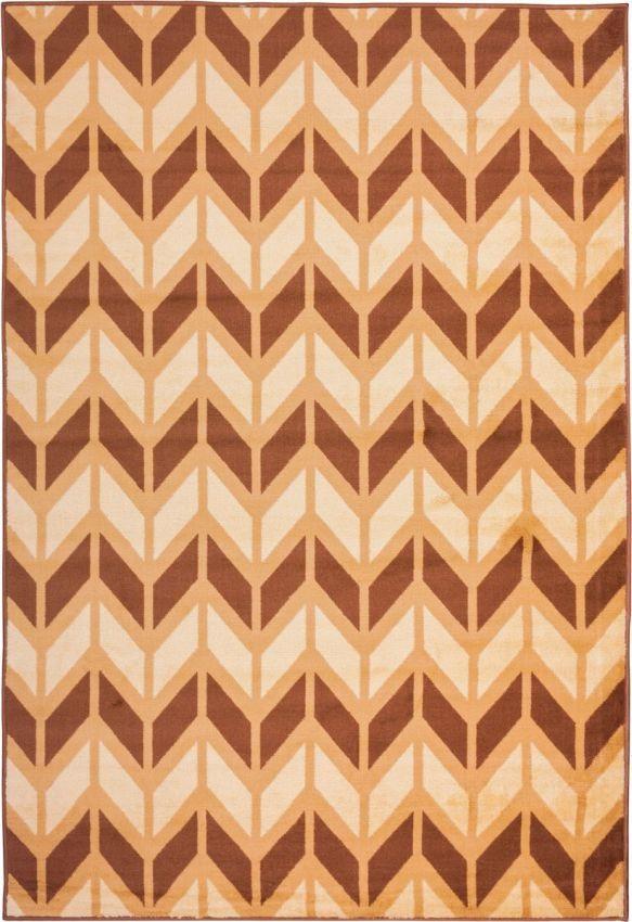 Bourban Chevron Gold Modern Rug 8521