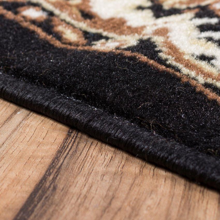 Tehran Traditional Black Traditional Rug 8573