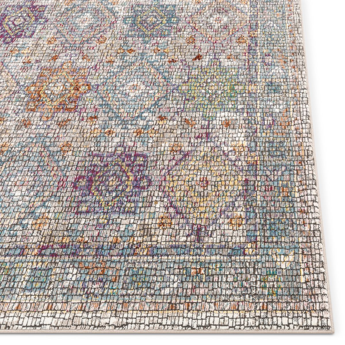 Fiona Multi Vintage Panel Persian Mosaic Rug AE-11