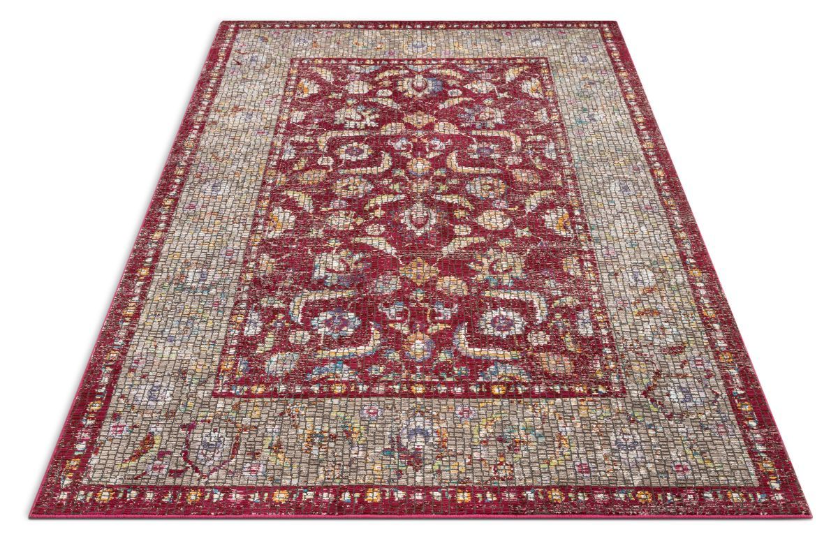 Vanessa Red Vintage Oriental Persian Mosaic Rug AE-50