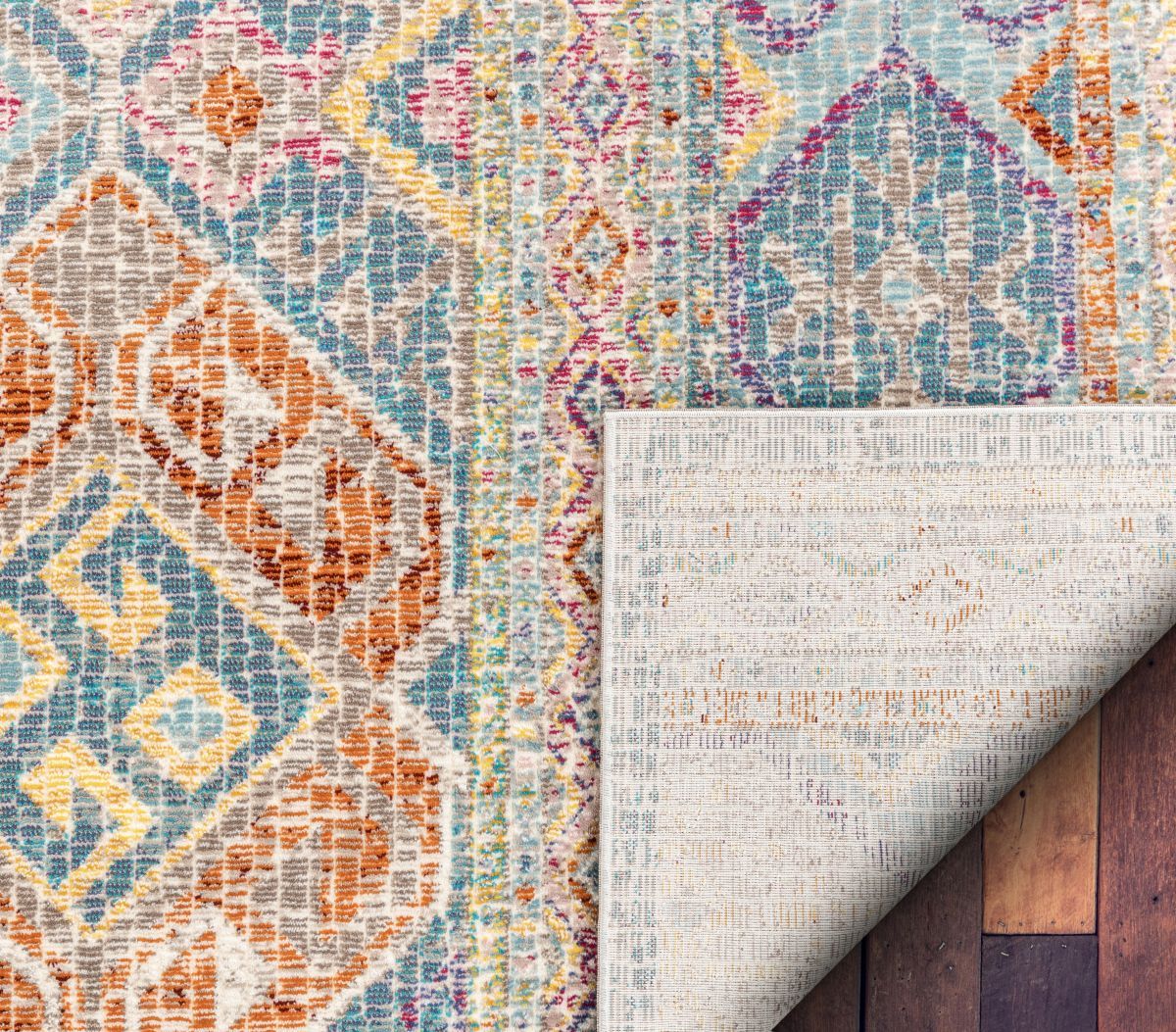 Eden Blue Vintage Mosaic Pastel Rug AE-84