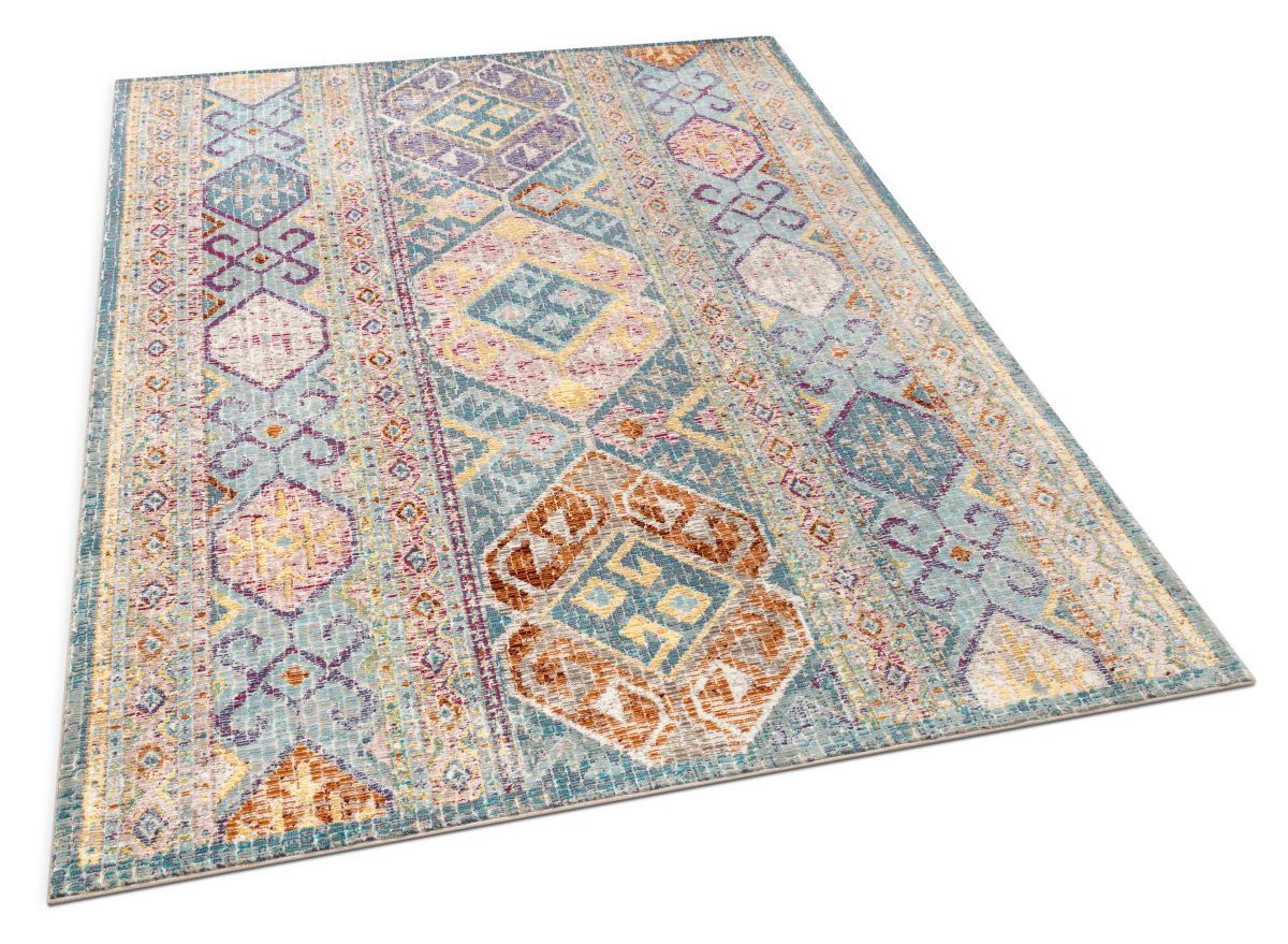 Eden Blue Vintage Mosaic Pastel Rug AE-84