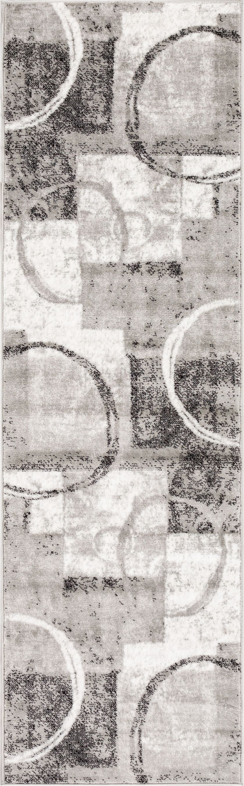 Ash Spheres Watercolor Grey Contemporary Rug As-03