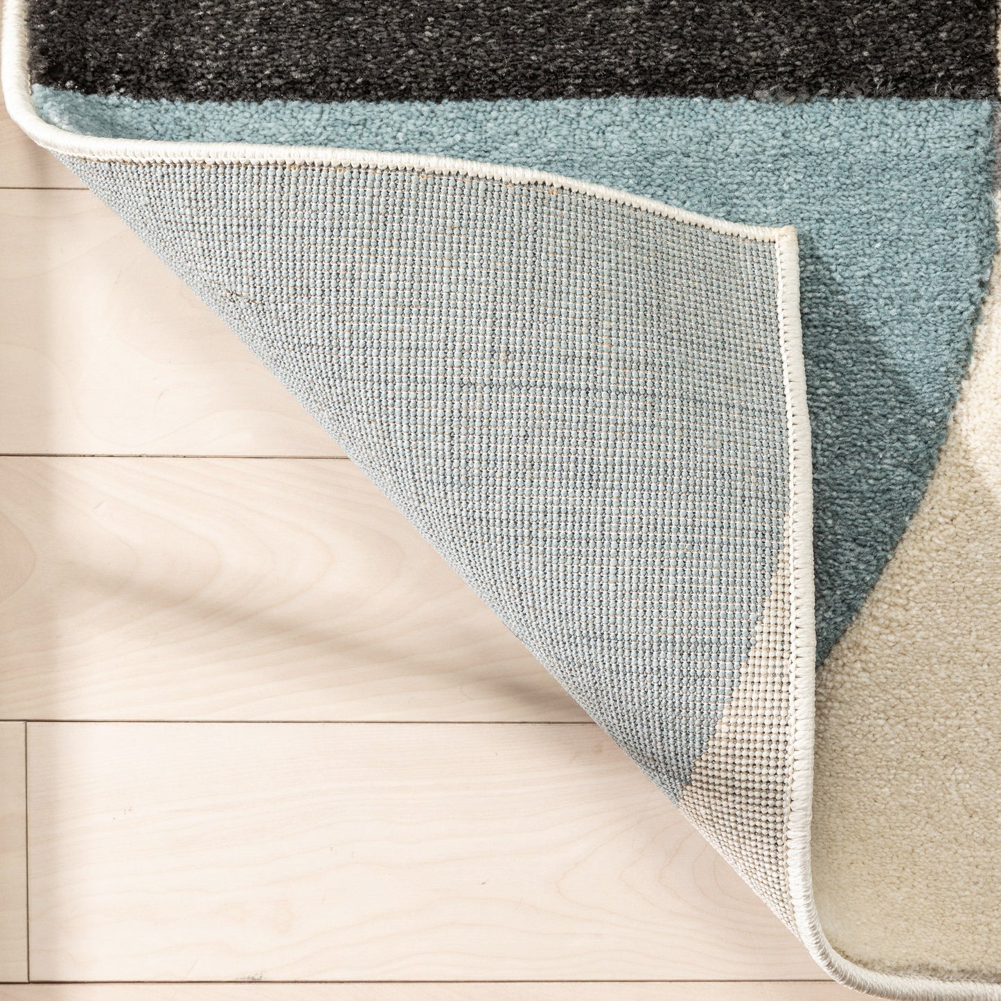 Landon Modern Geometric Blue 3D Hand-Carved Rug AST-46