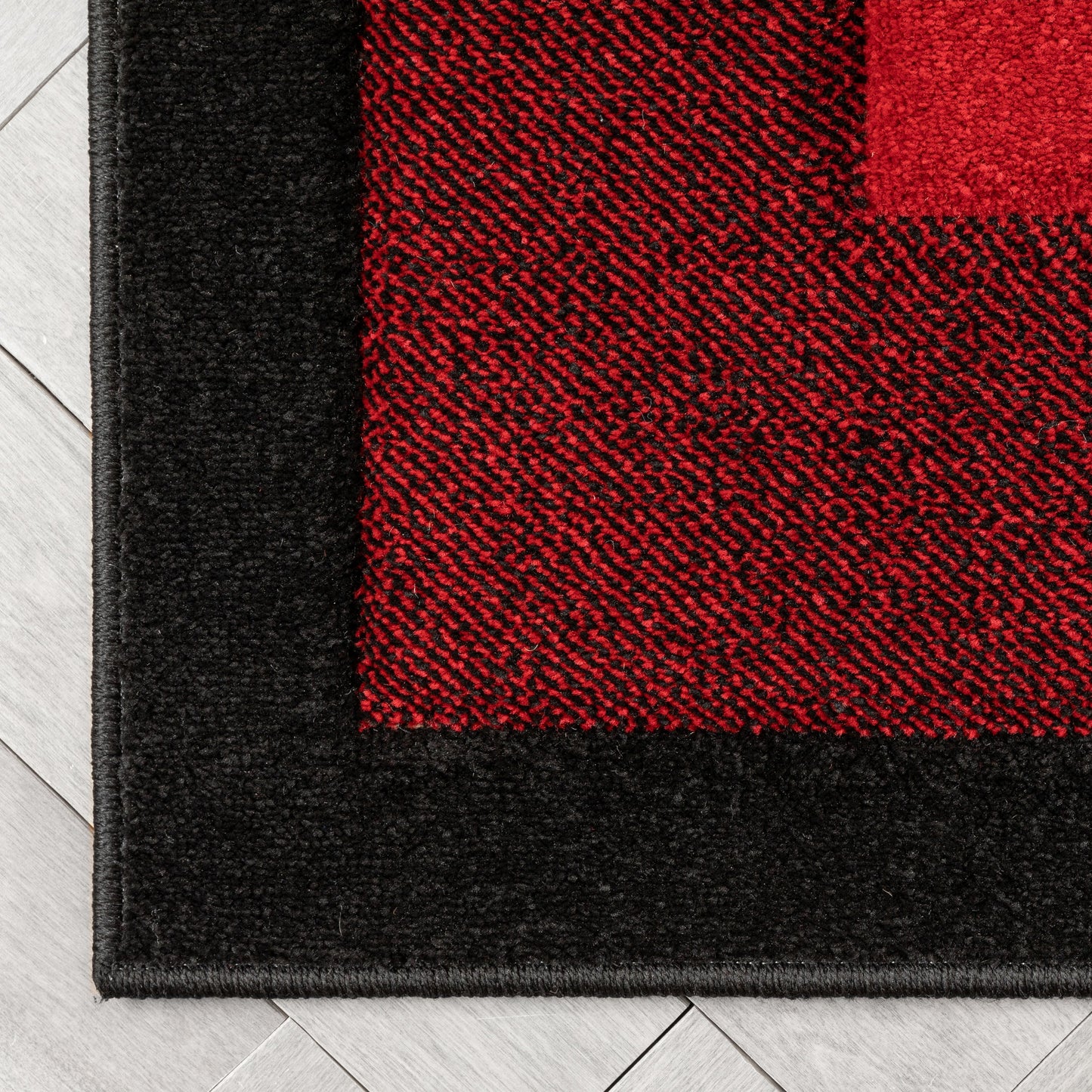 Arian Modern Border Pattern Red 3D Hand-Carved Rug AST-50