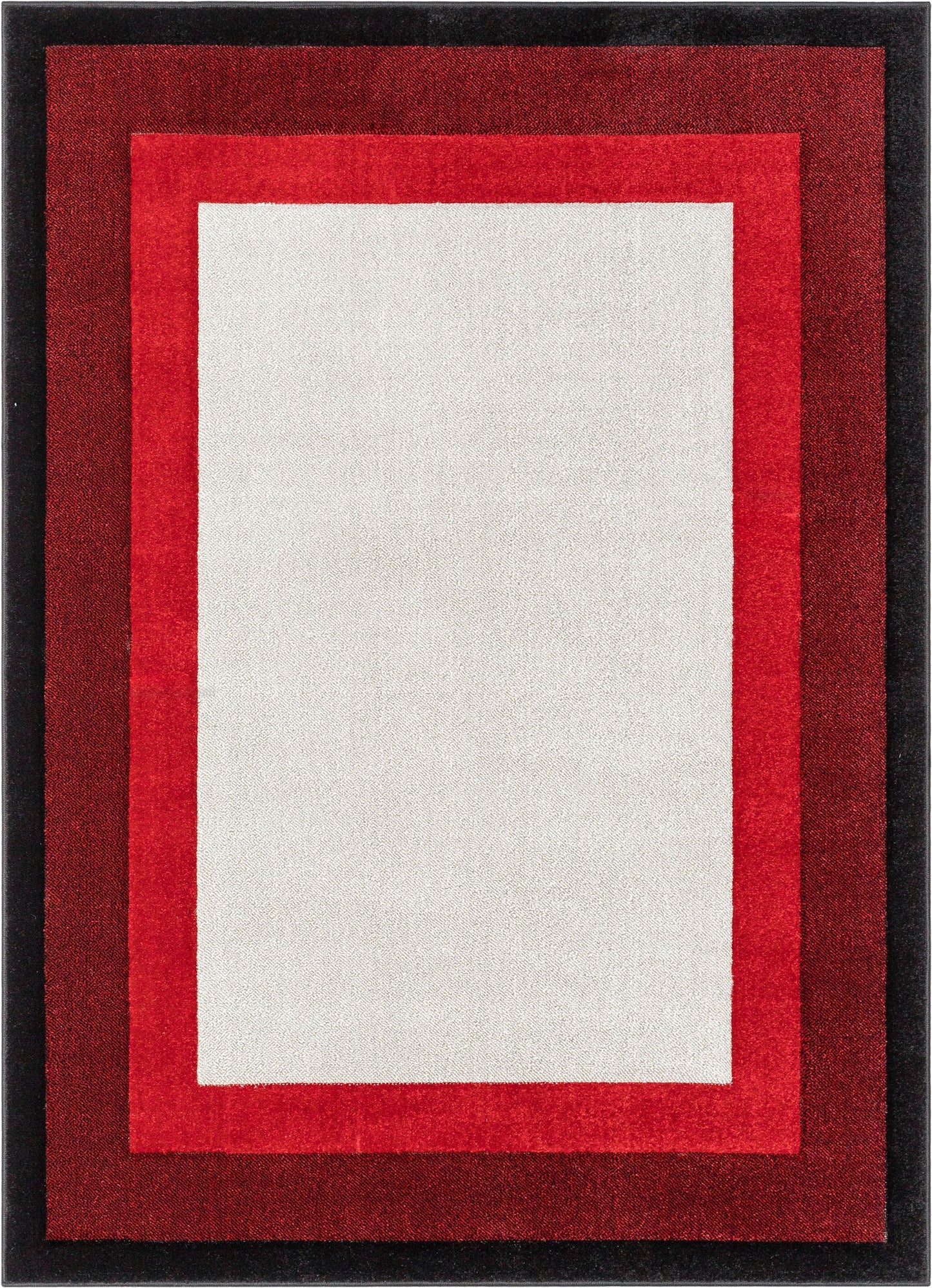 Arian Modern Border Pattern Red 3D Hand-Carved Rug AST-50
