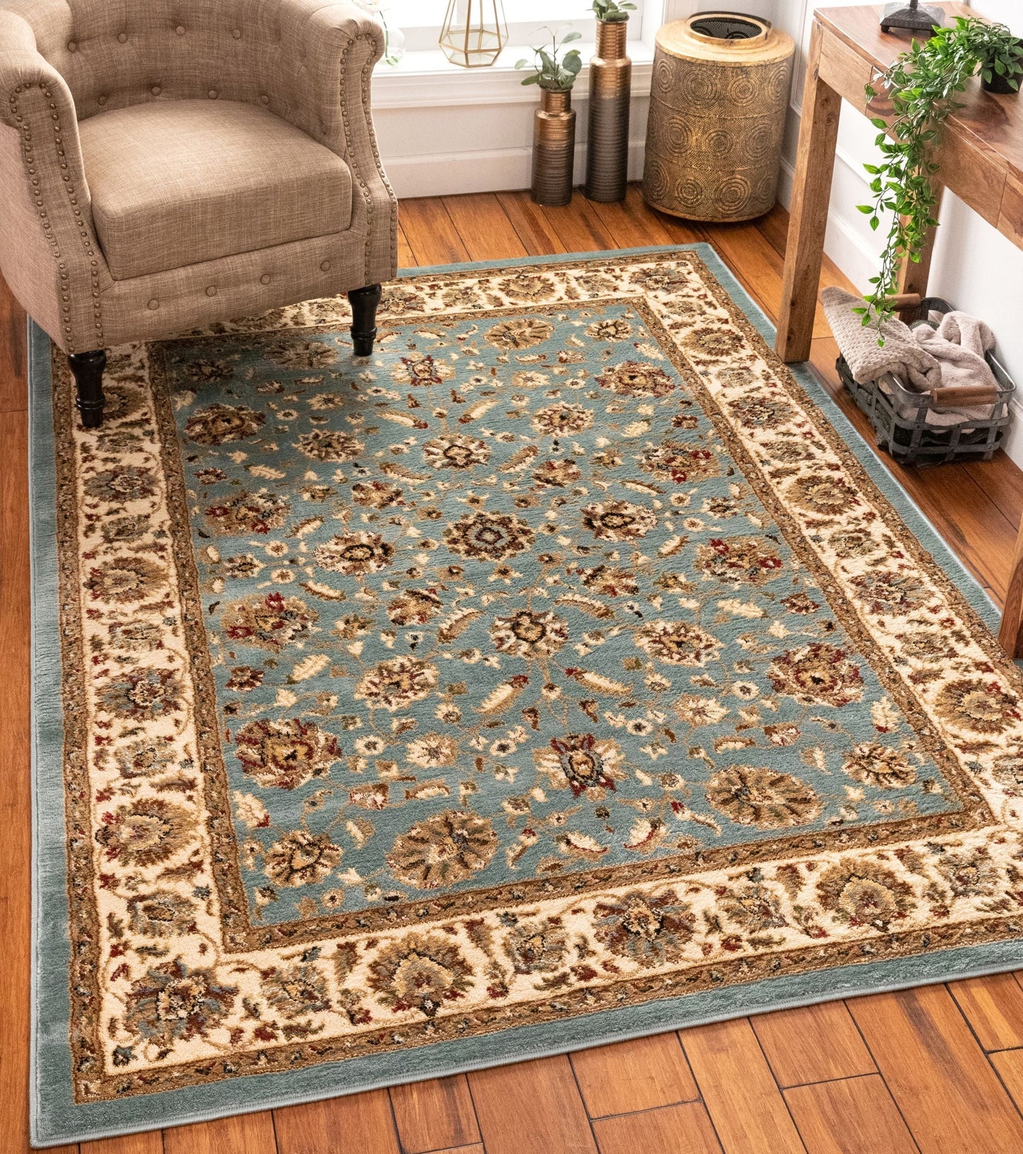 Lea Traditional Oriental Blue Rug AU-104