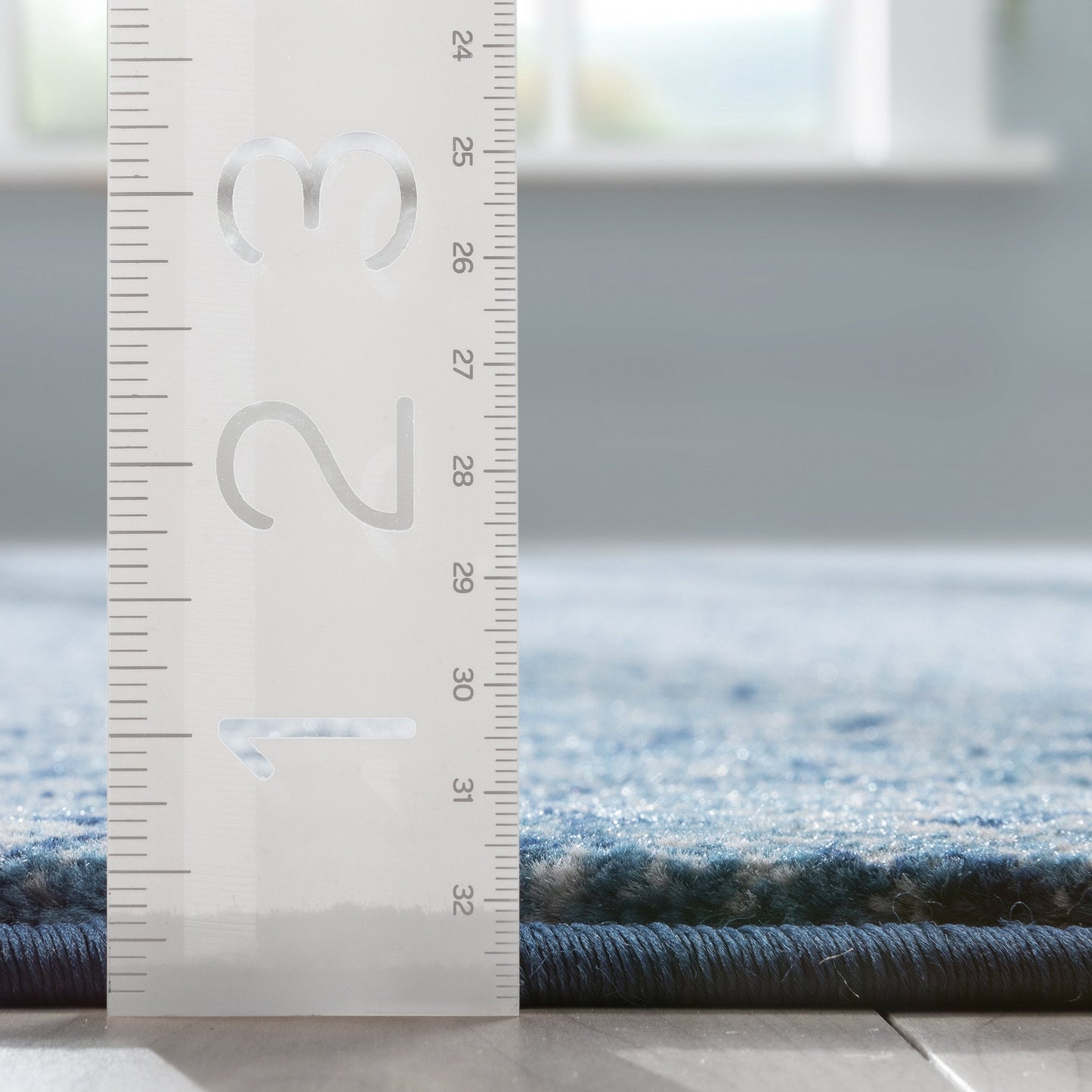 Asher Modern Pebbled Blue Soft Rug BAL-14