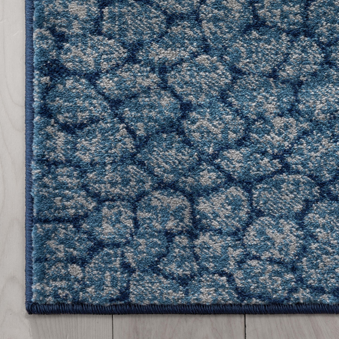 Asher Modern Pebbled Blue Soft Rug BAL-14