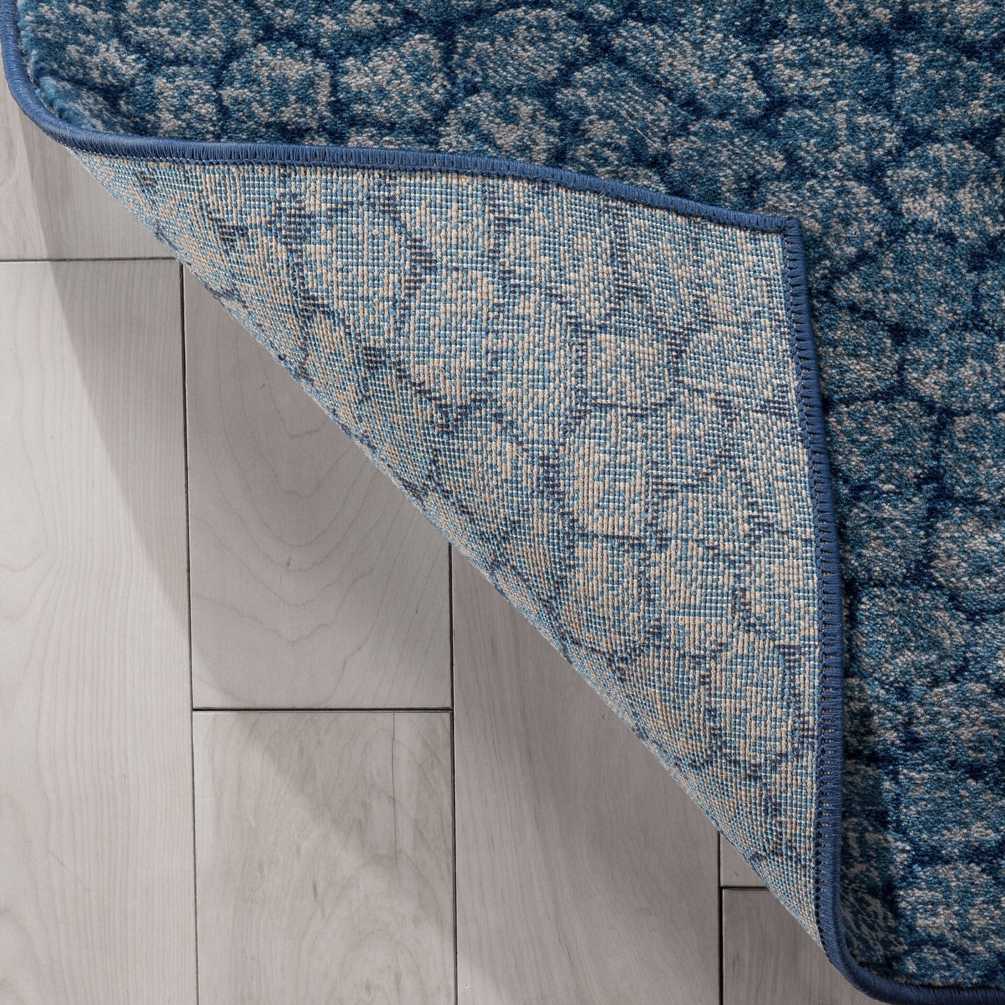 Asher Modern Pebbled Blue Soft Rug BAL-14