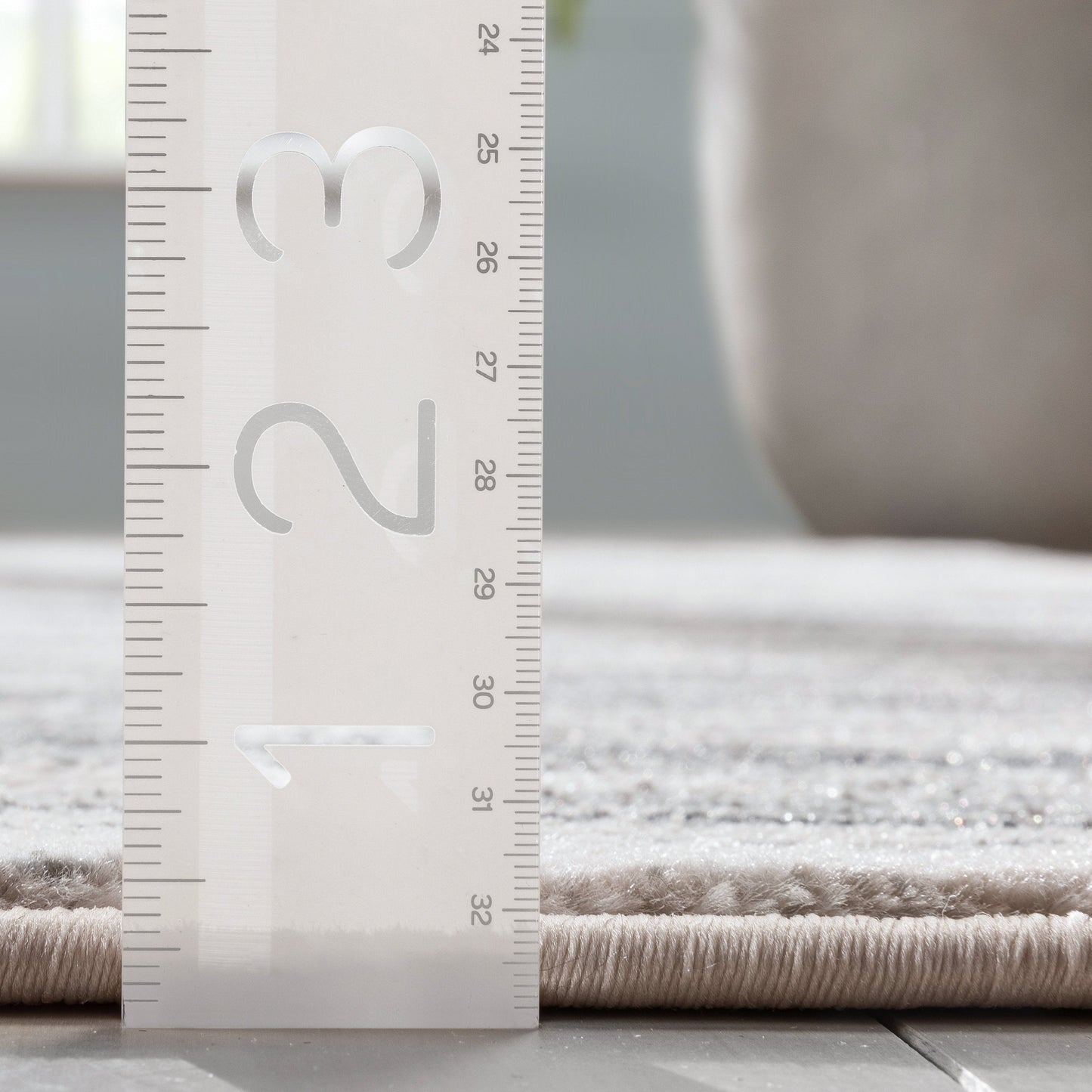 Sebastian Striation Modern Grey Soft Rug BAL-47