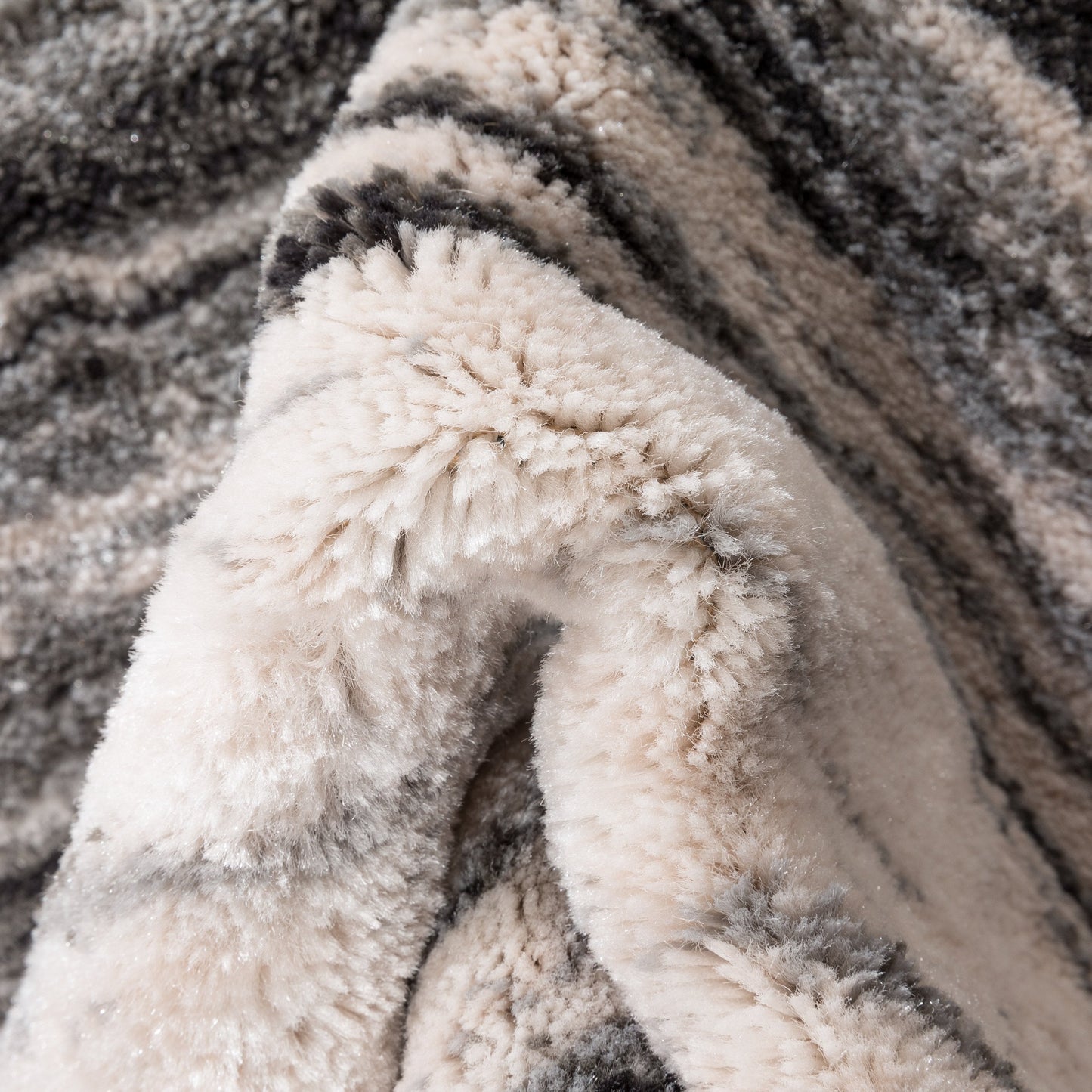 Sebastian Striation Modern Grey Soft Rug BAL-47